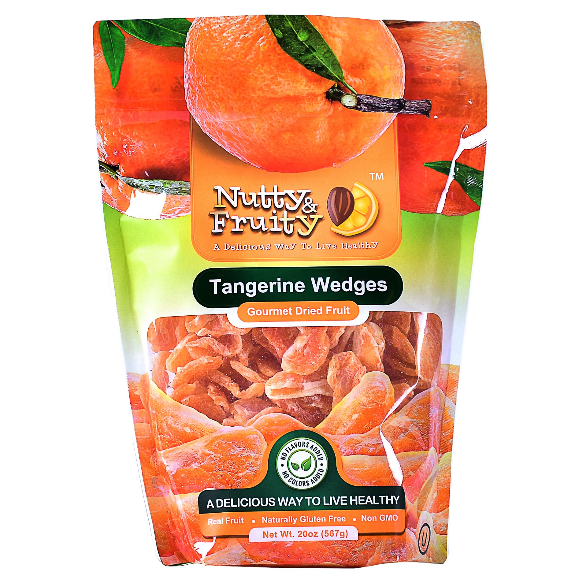 NUTTY AND FRUITY DRIED TANGERINE WEDGES 20 OUNCE BAG - Image 1
