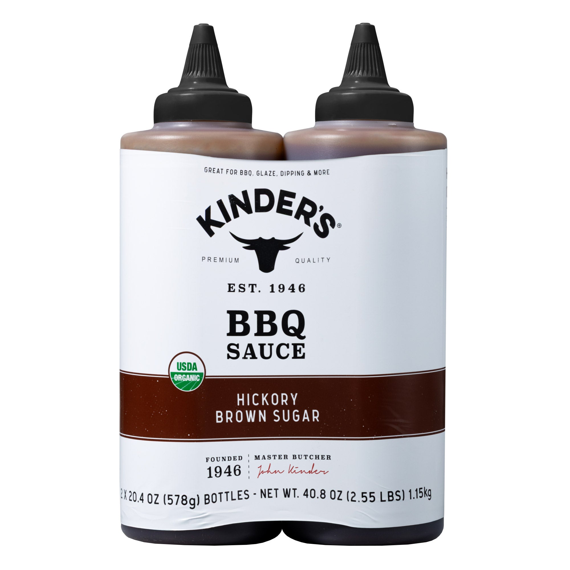 KINDER'S ORGANIC BBQ SAUCE 2/20.4 OUNCE BOTTLES