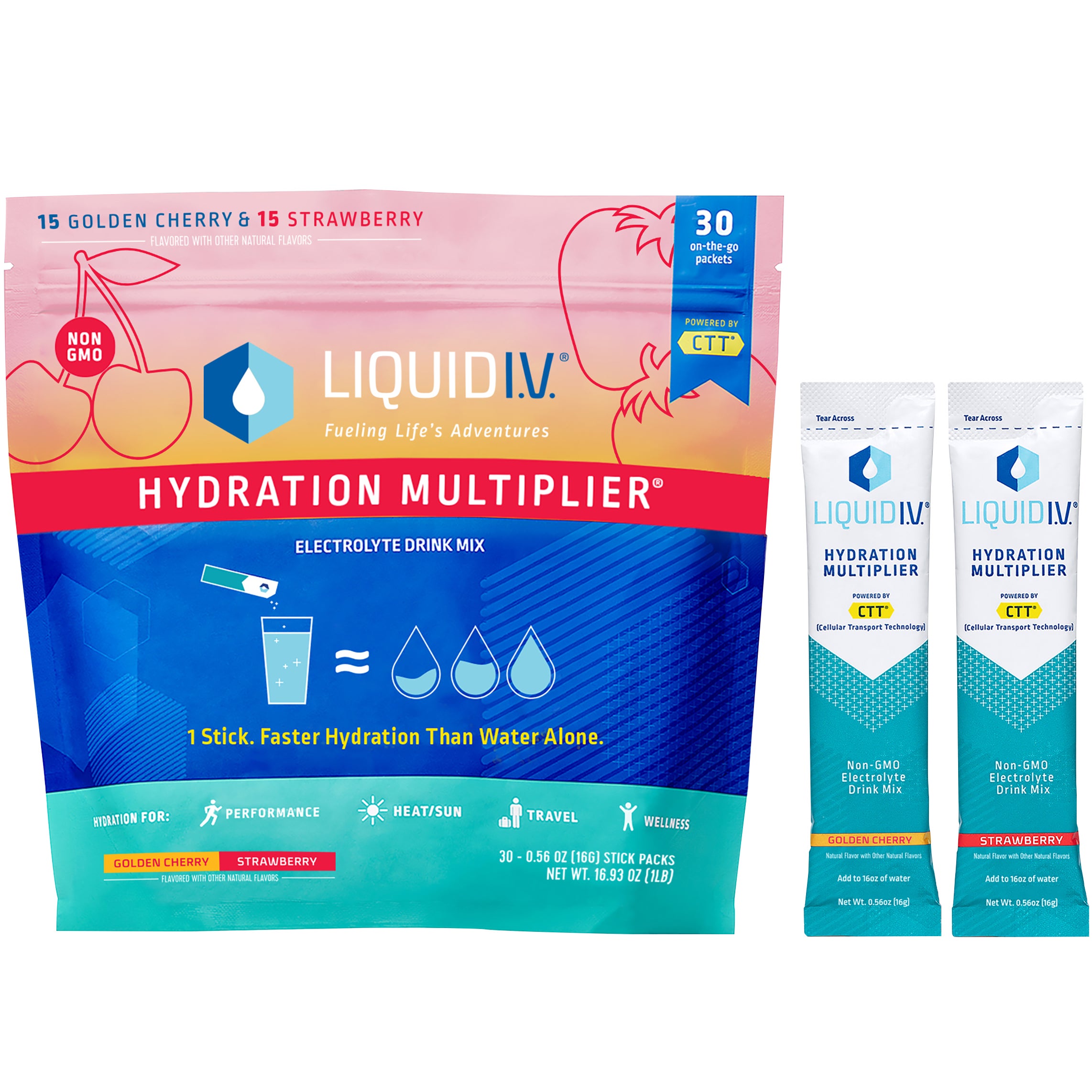 LIQUID I.V. HYDRATION MULTIPLIER VARIETY PACK, 30 COUNT