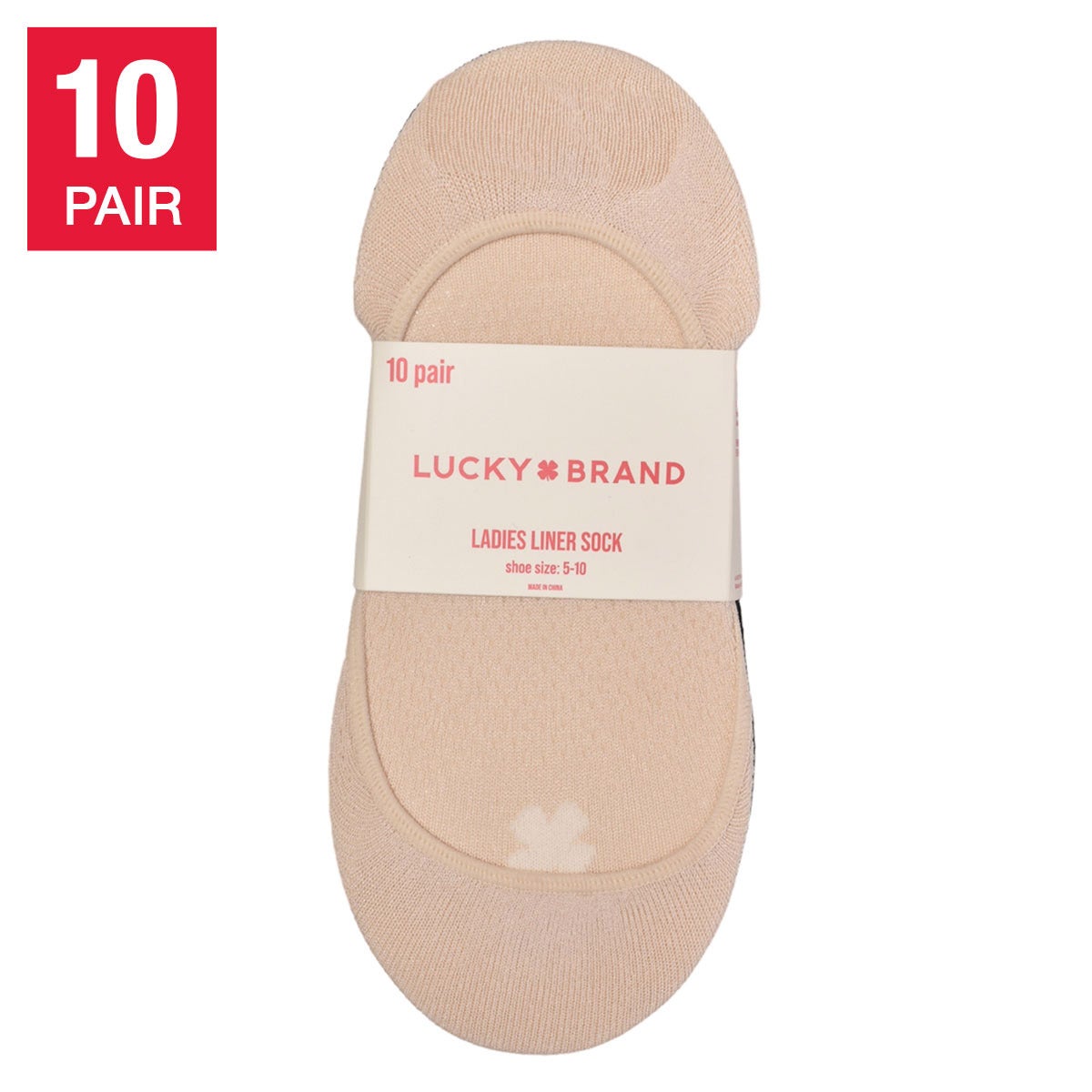 LUCKY BRAND LADIES' LINER SOCK 10 PR - Image 1