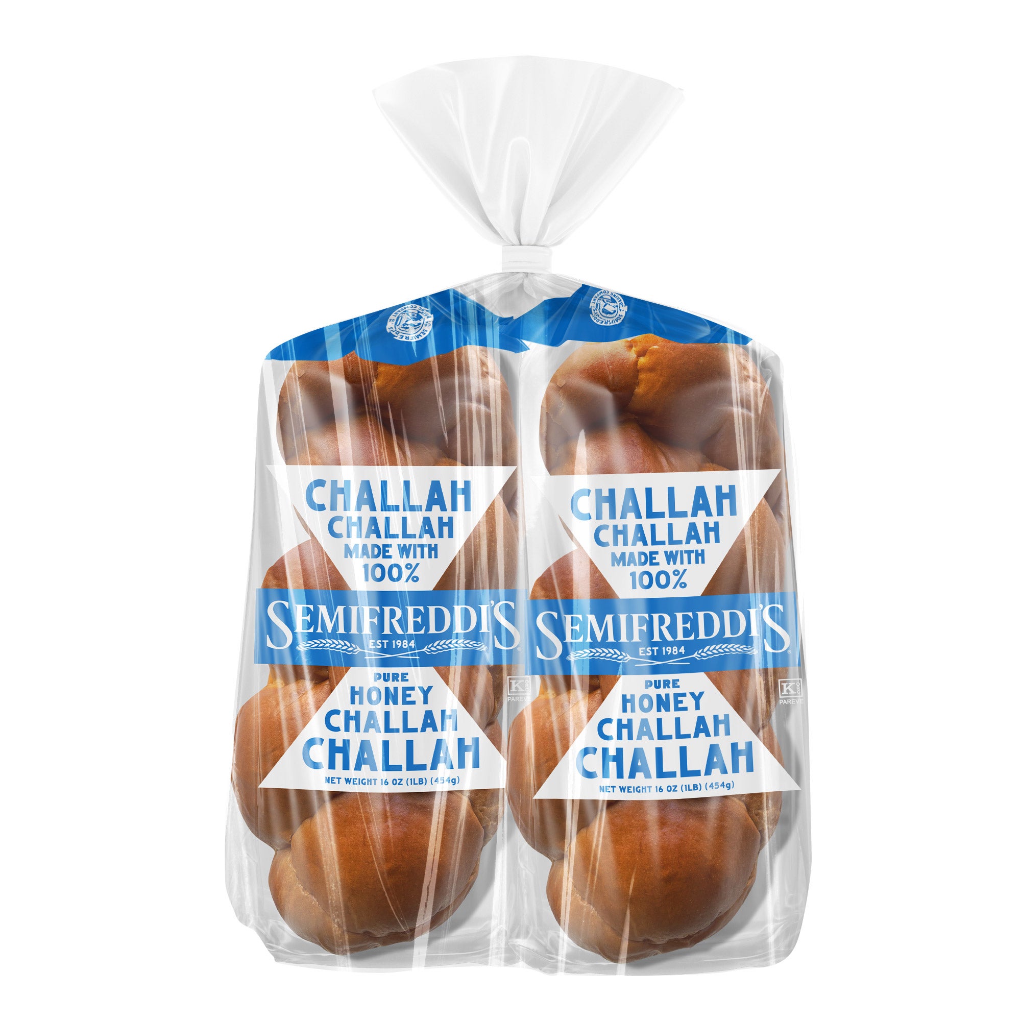 SEMIFREDDI'S HONEY CHALLAH 2 PACK 16 OUNCES EACH - Image 1