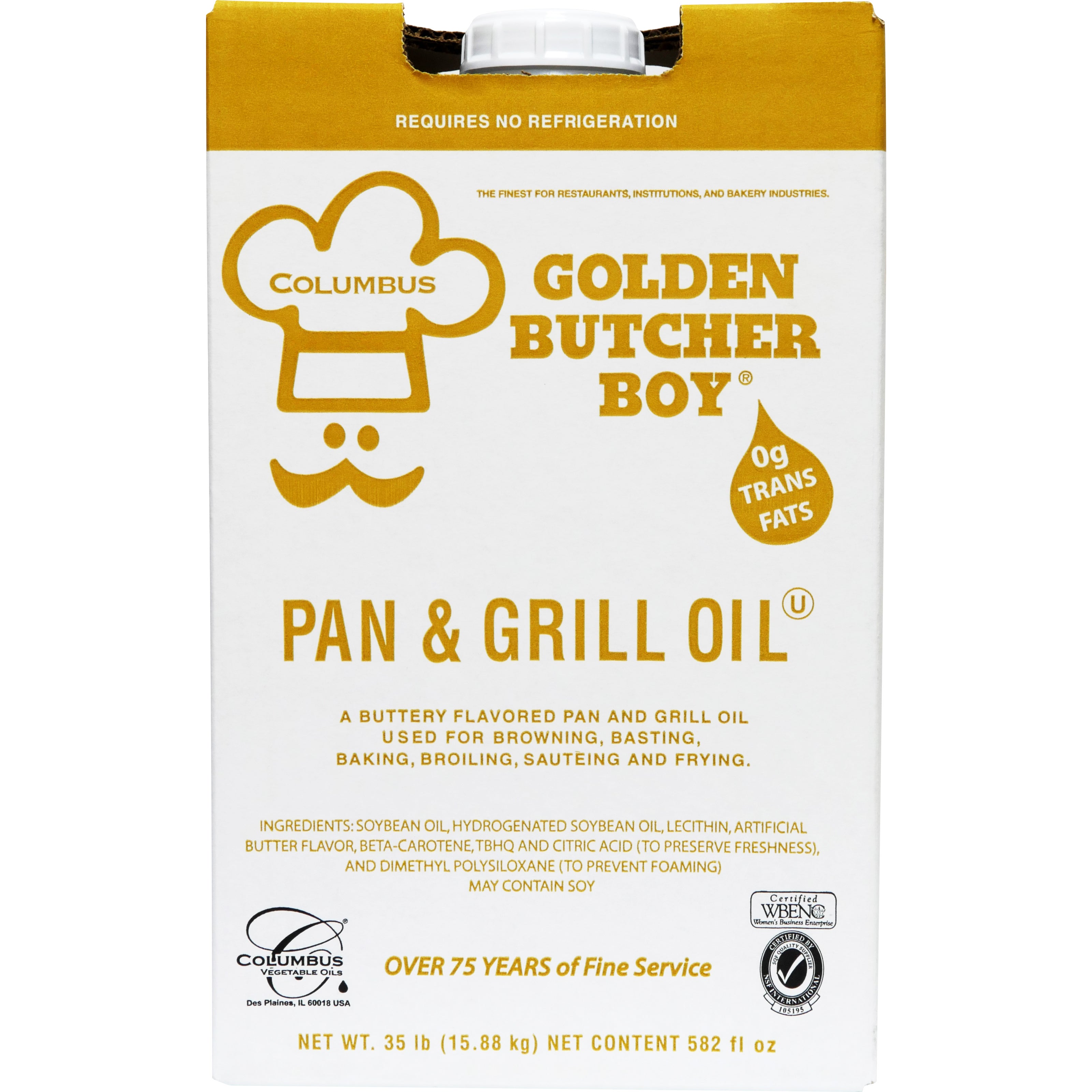 GOLDEN BUTCHER BOY PAN & GRILL OIL 35 LB