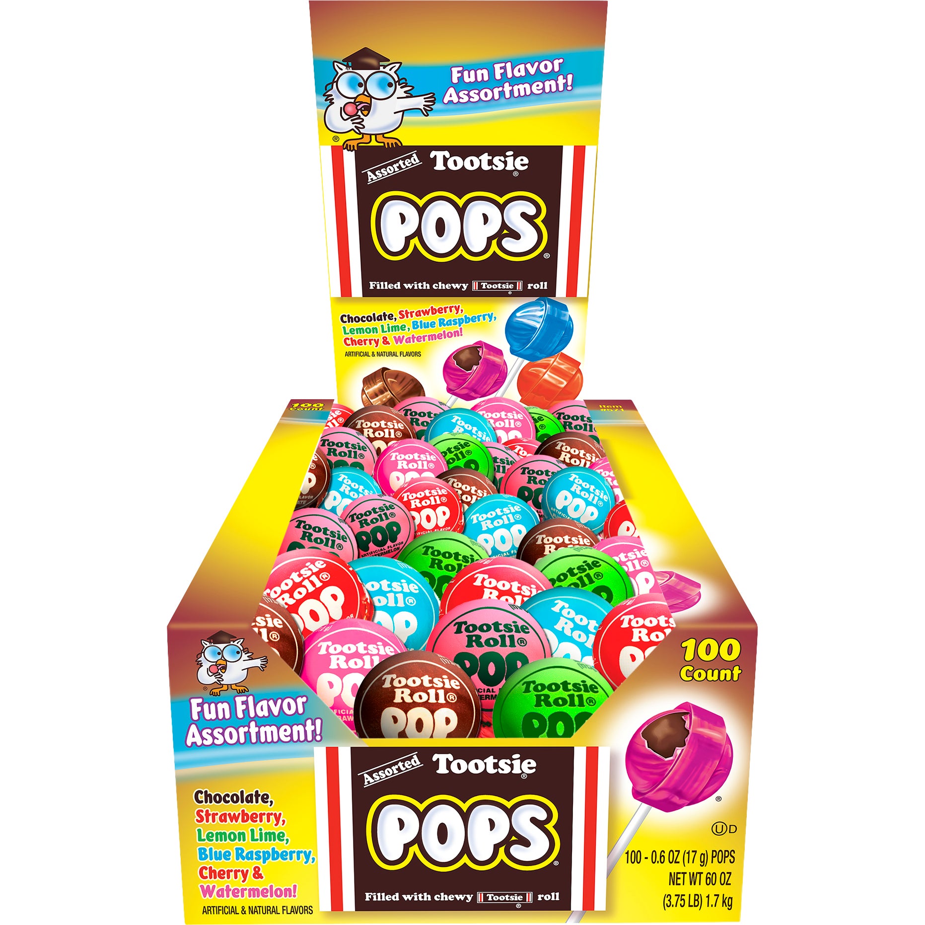 TOOTSIE POPS FUN FLAVOR ASSORTMENT 100 CT - Image 1