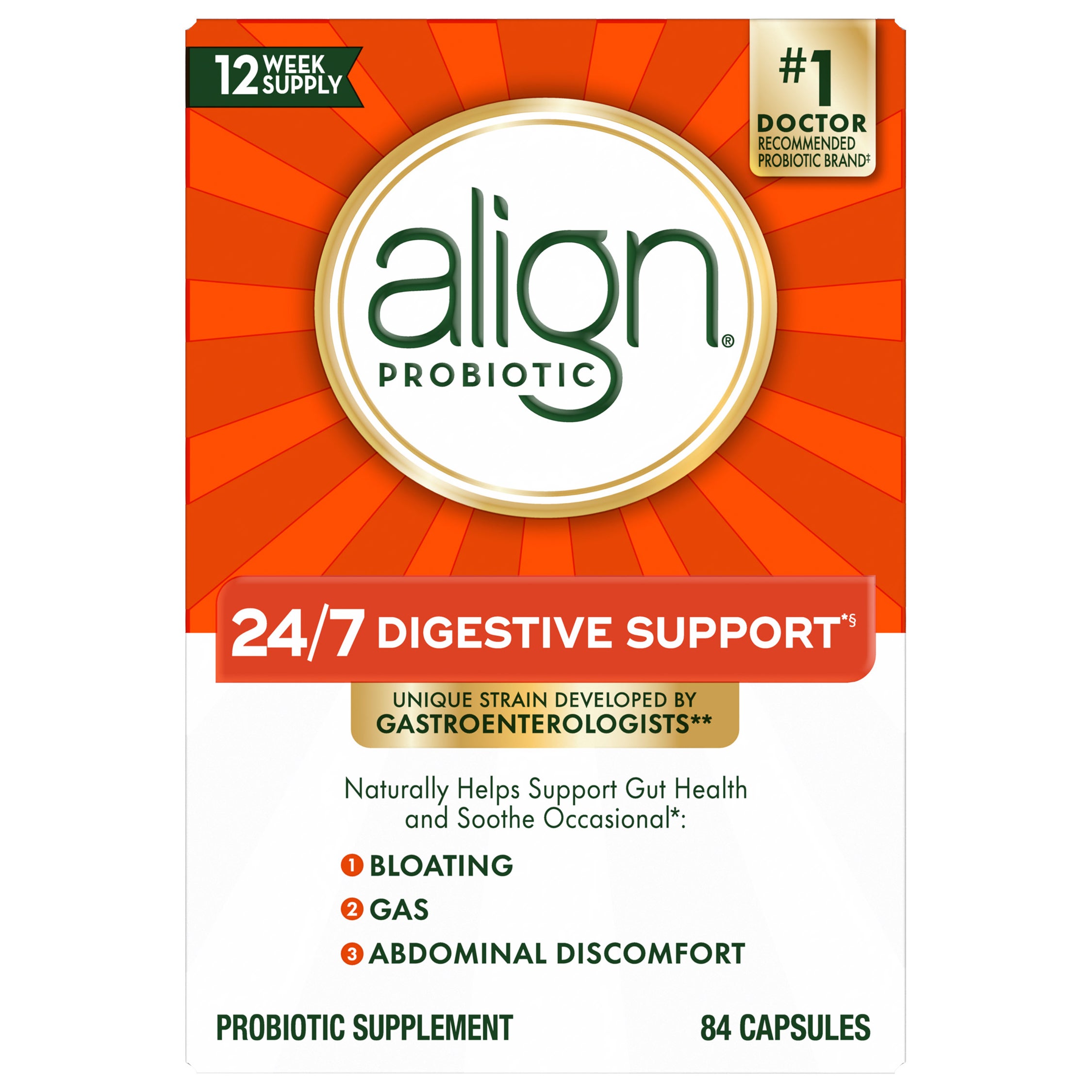 ALIGN DAILY PROBIOTIC SUPPLEMENT CAPSULES 84 COUNT