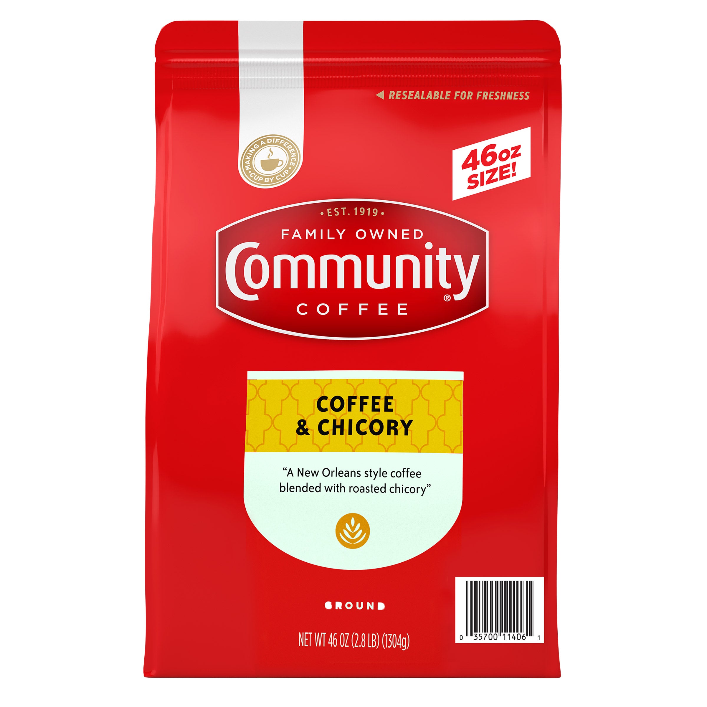 COMMUNITY COFFEE COFFEE & CHICORY 46 OZ