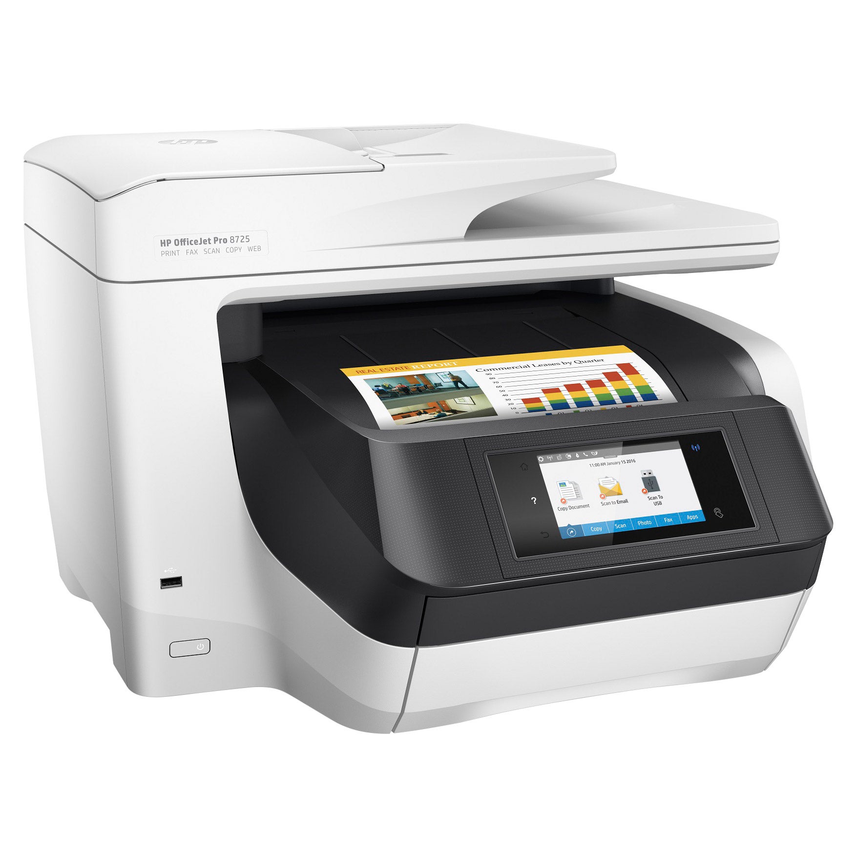 HP OJ PRO 8725 WIRELESS AIO PRINTER PRINT/SCAN/COPY/FAX ^ - Image 1