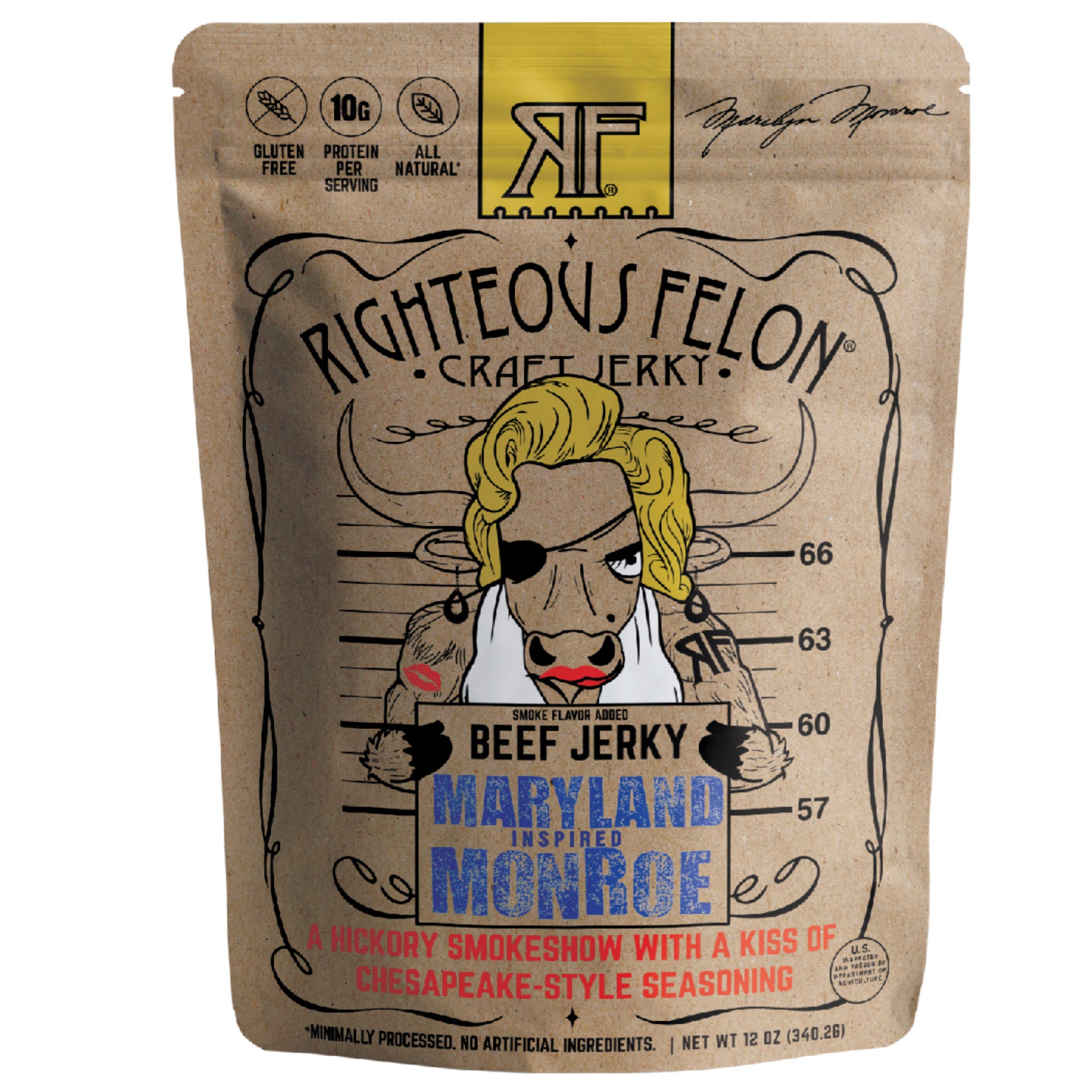 RIGHTEOUS FELON BEEF JERKY 12 OZ (0.75 LBS) - Image 1
