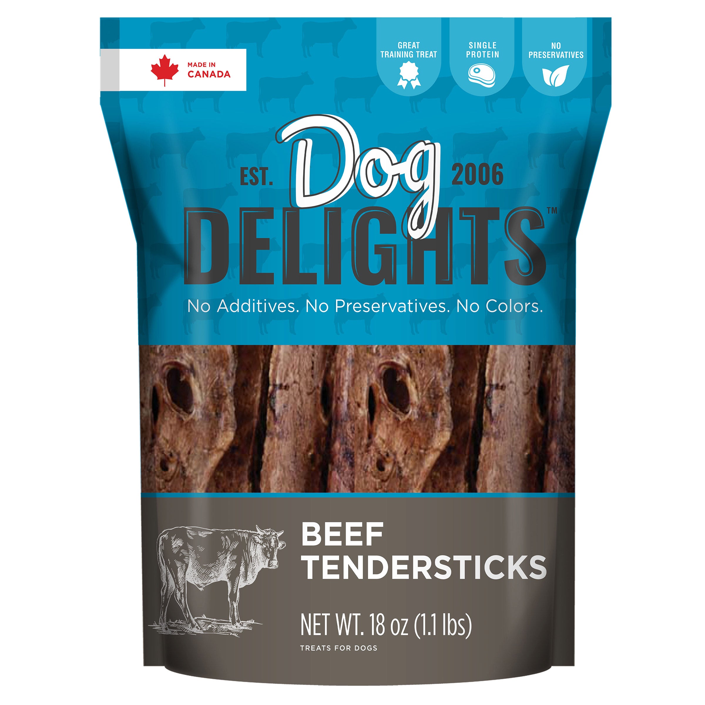 DOG DELIGHTS BEEF TENDERSTICKS 1.1 POUNDS
