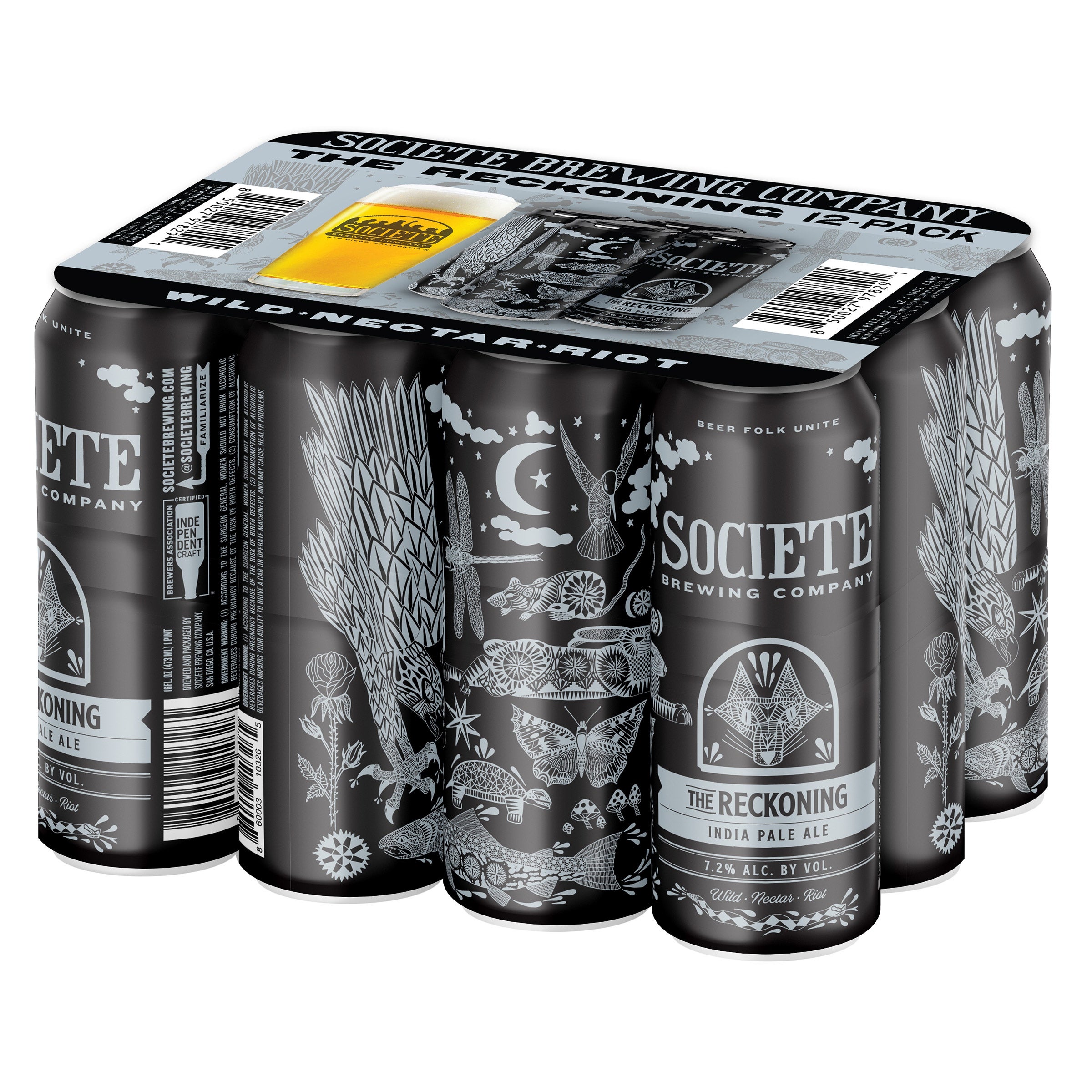 SOCIETE BREWING THE RECKONING IPA SAN DIEGO 12/16OZ CANS