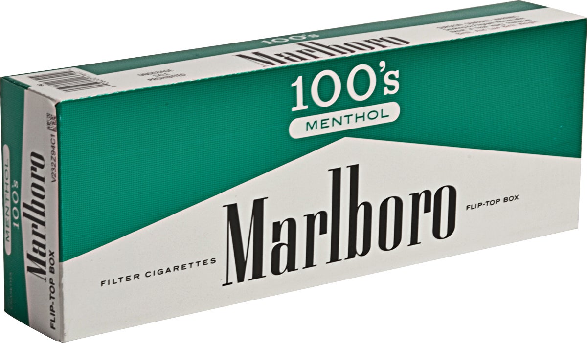 PHILIP MORRIS MARLBORO MENTOL 100'S FILTER FLIP-TOP BOX