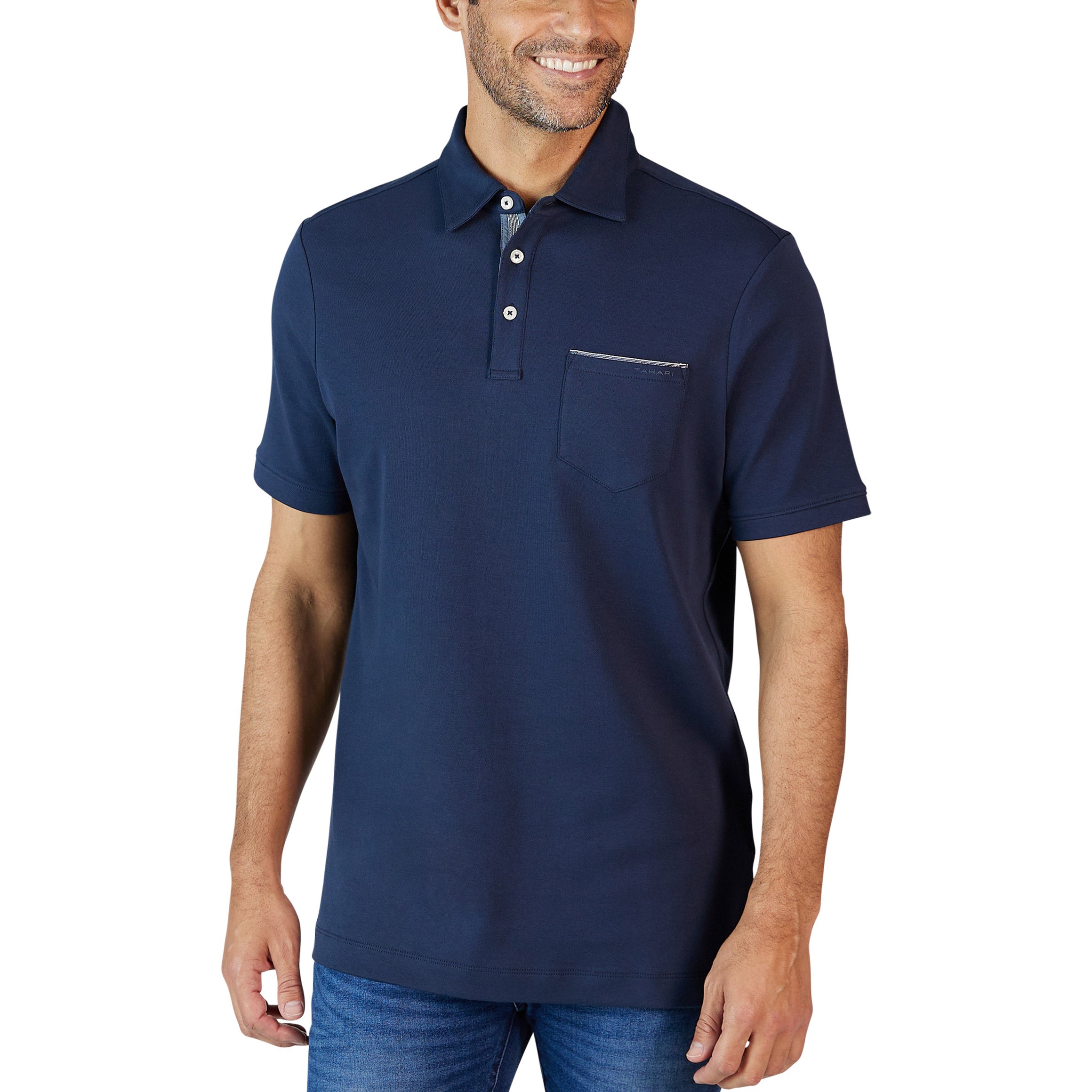 TAHARI MEN'S SHORT SLEEVE POLO