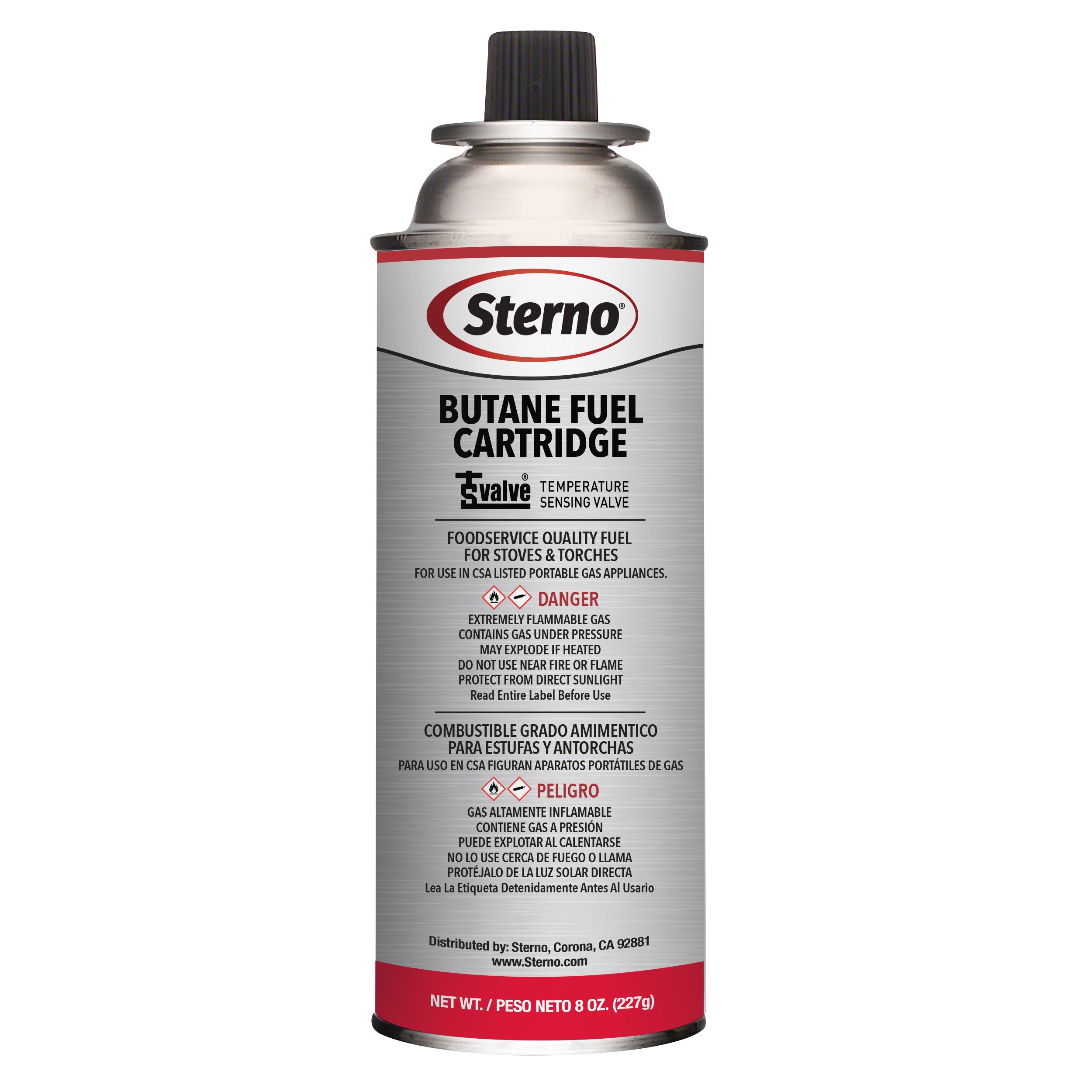 STERNO BUTANE FUEL CARTRIDGE 8OZ / 12CT - Image 1