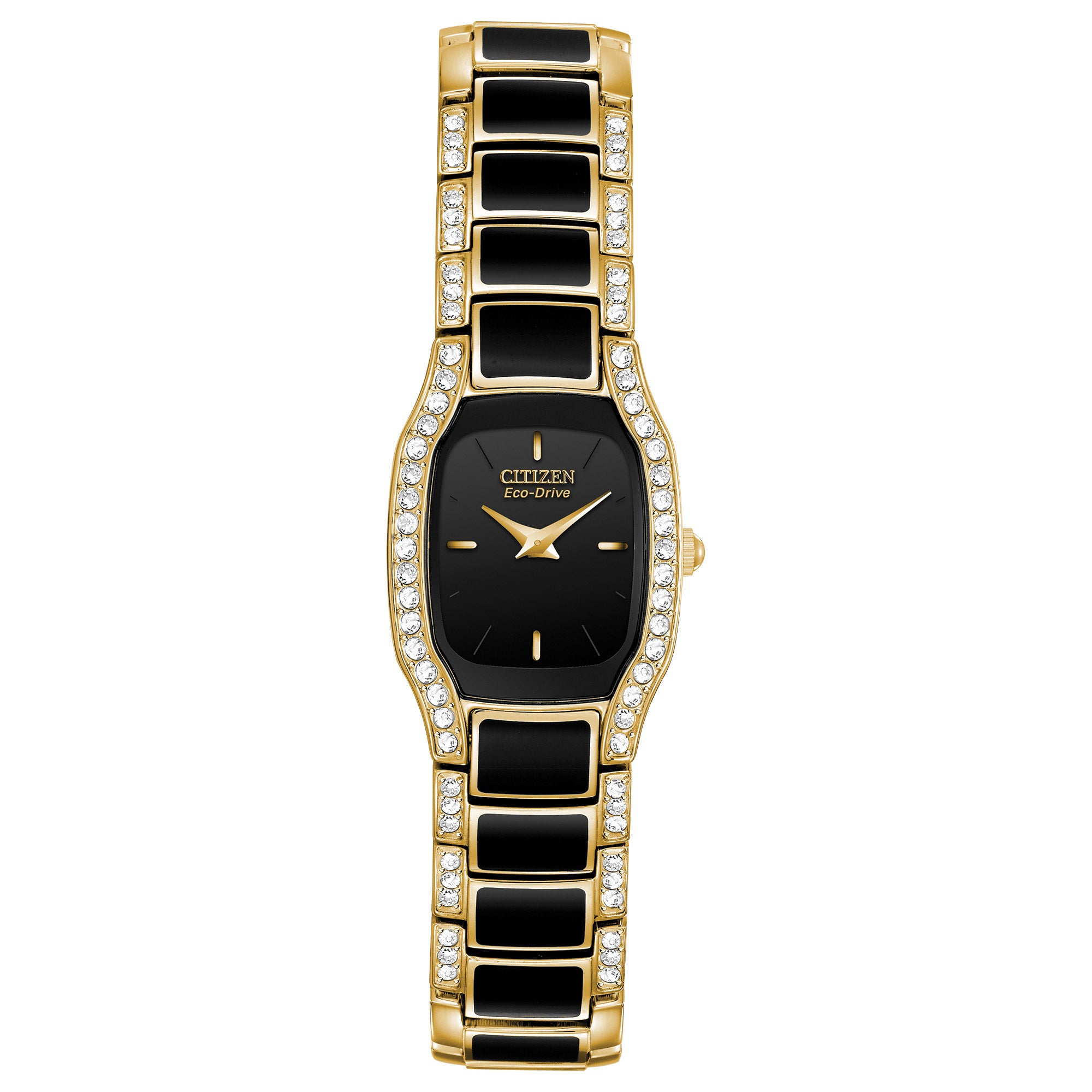 CITIZEN ECO-DRIVE STAINLESS STEEL LADIES QUARTZ WATCH