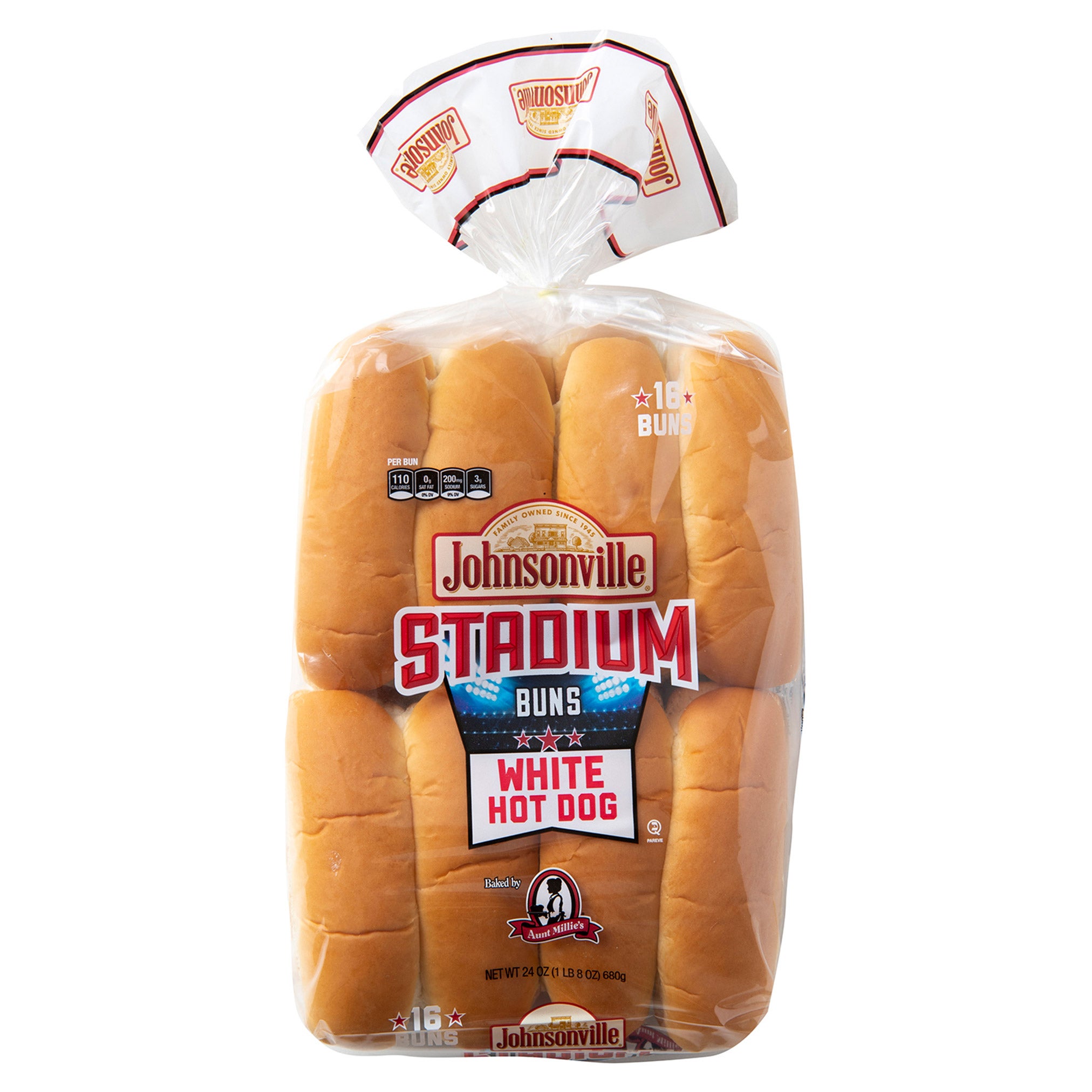 AUNT MILLIE'S HOT DOG BUNS 16 COUNT PACKAGE