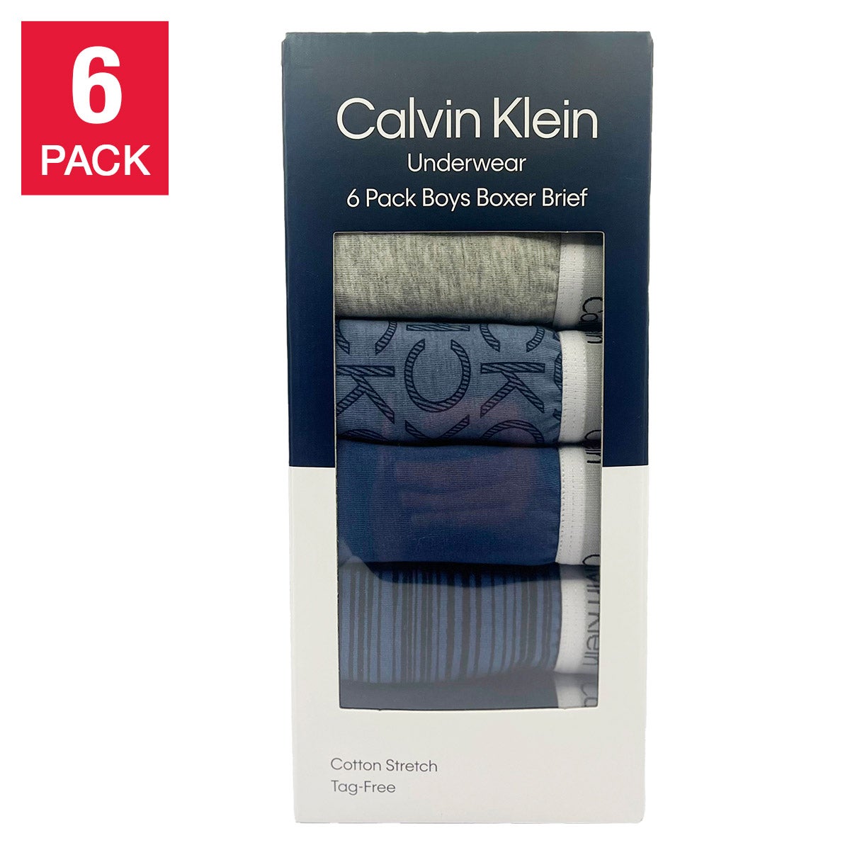 CALVIN KLEIN BOY'S BOXER BRIEF 6PK
