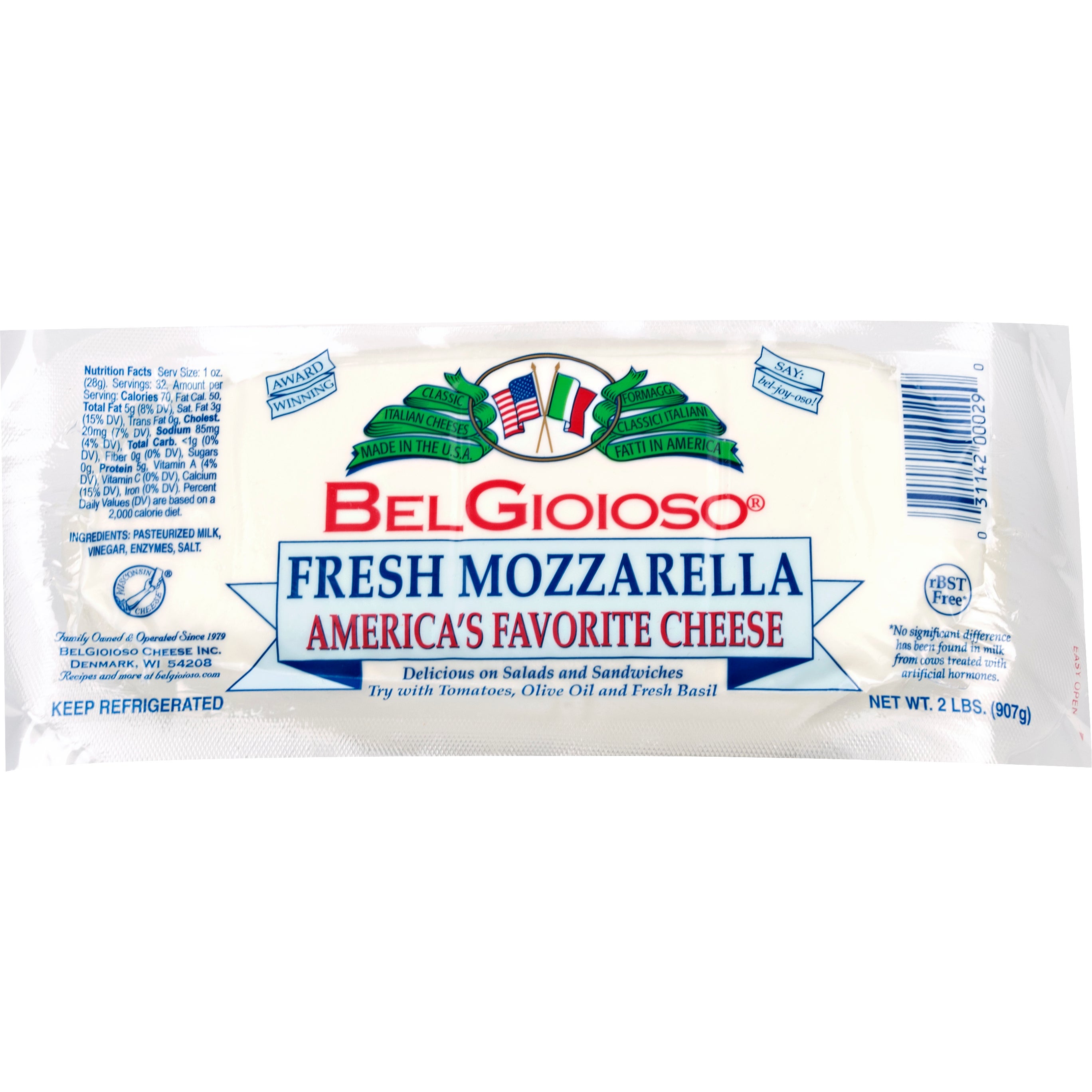 BELGIOIOSO FRESH MOZZARELLA 2 LBS
