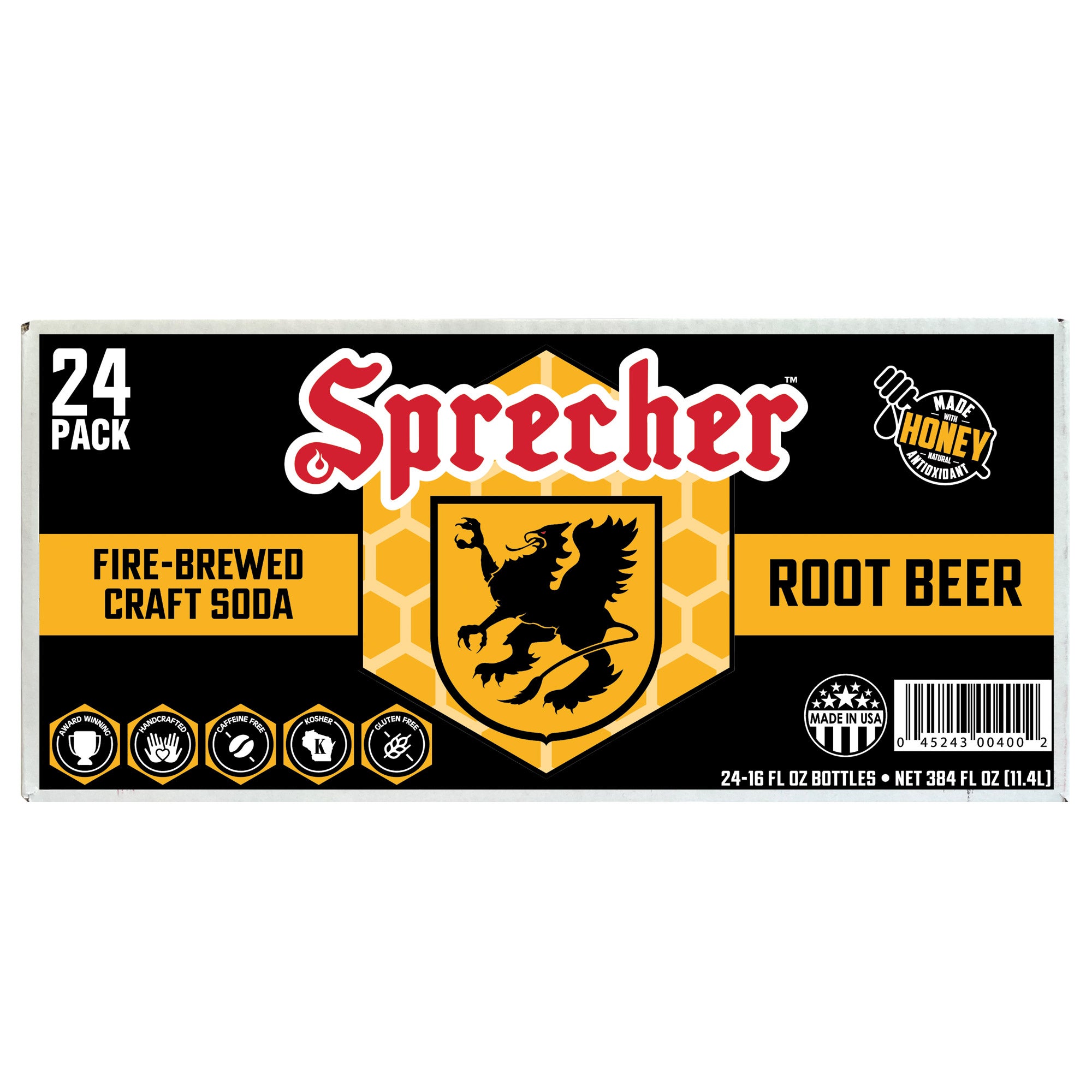 SPRECHER ROOT BEER 24/16 OUNCE BOTTLES