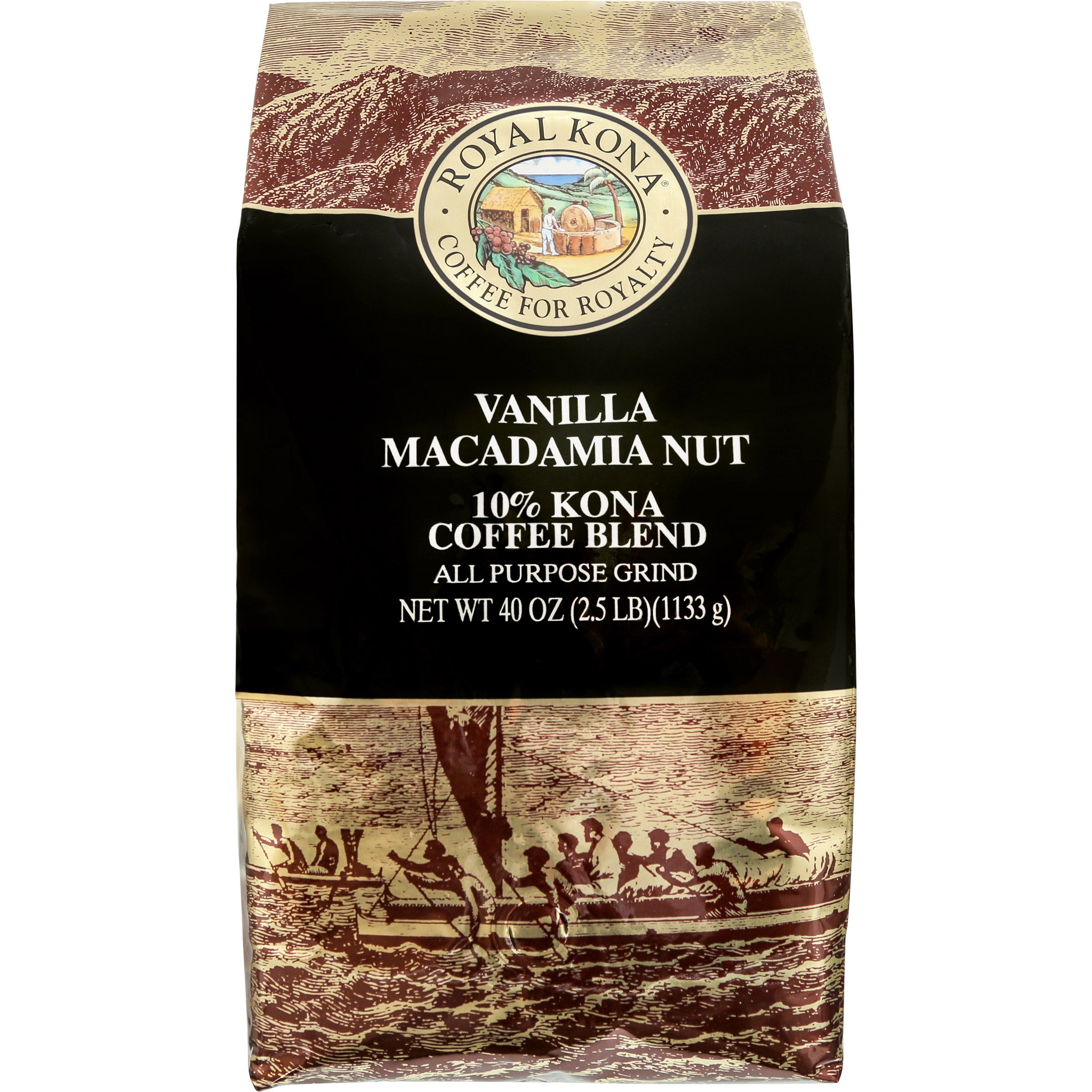 ROYAL KONA VNLLA MAC NUT 10% KONA 40 OZ