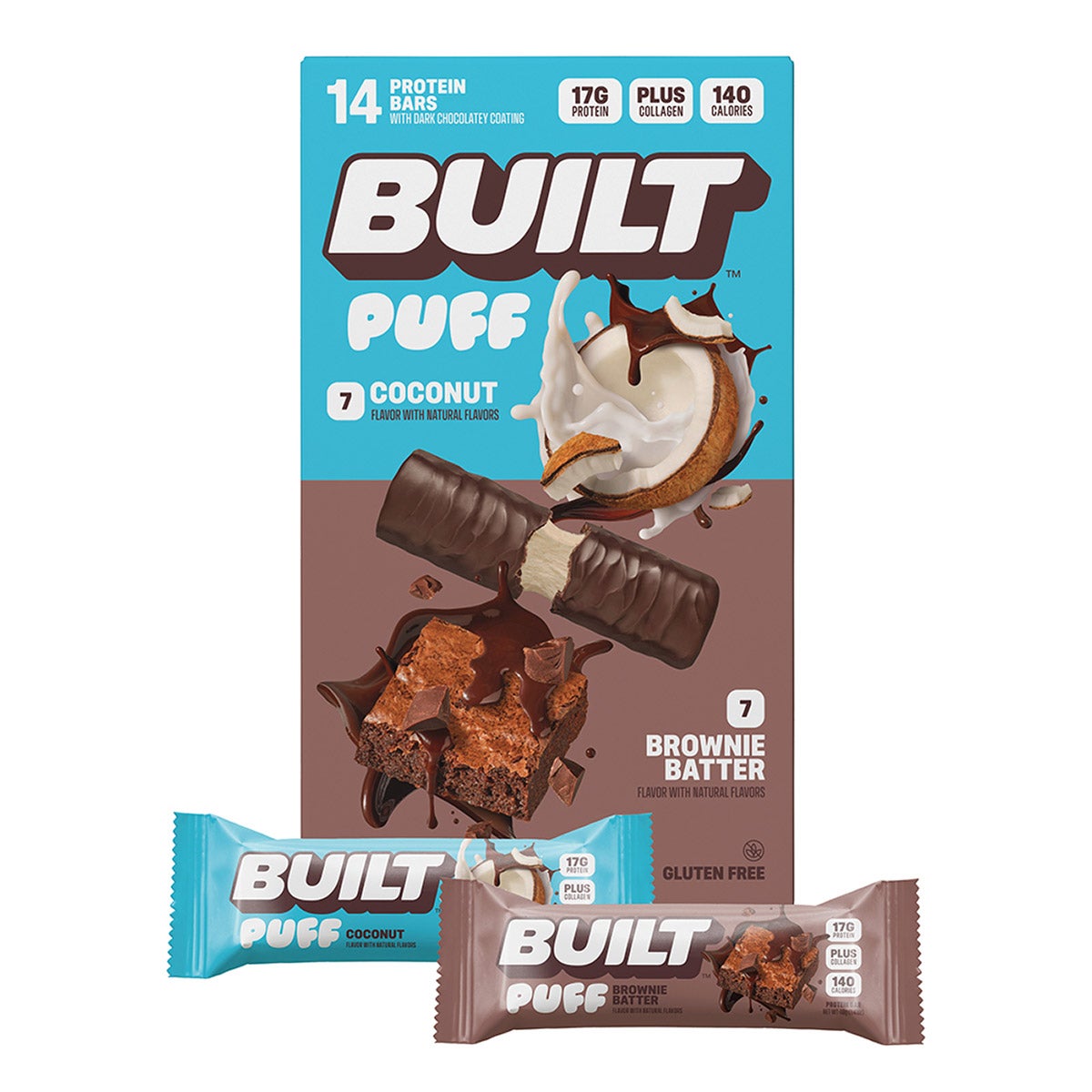 BUILT BAR PUFF PROTEIN BARS 14 COUNT BOX - Image 1