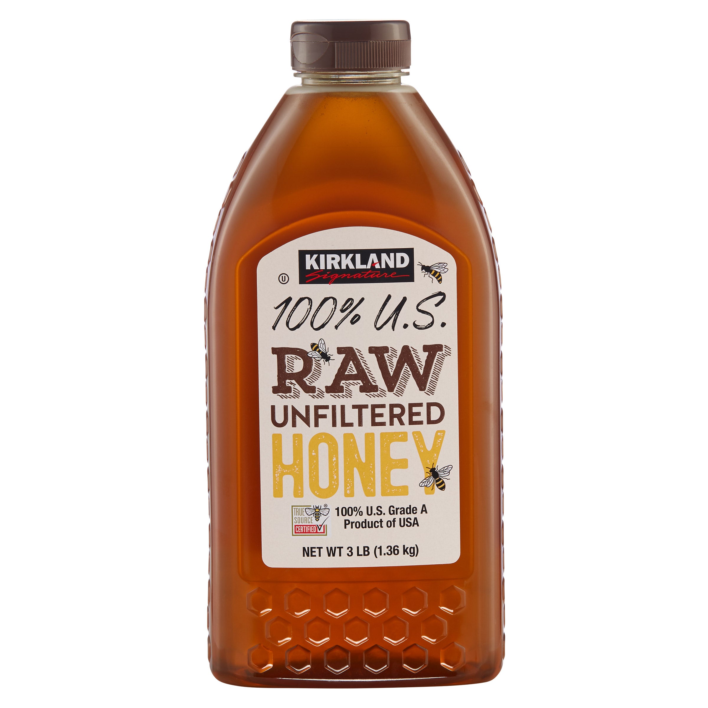 KIRKLAND SIGNATURE RAW USA HONEY 48 OZ (3 LBS)
