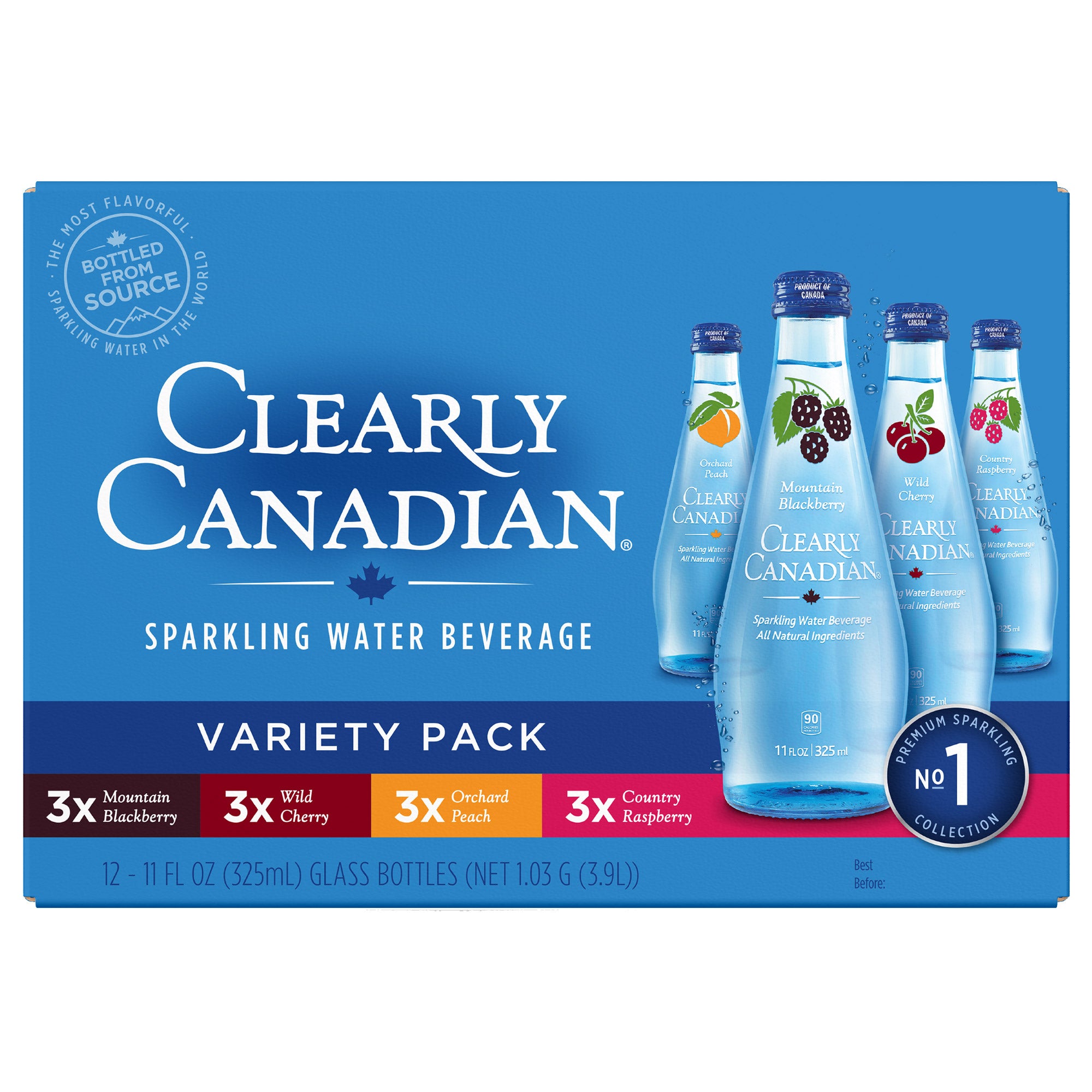 CLEARLY CANADIAN SPARKLING VARIETY 12/11 OZ