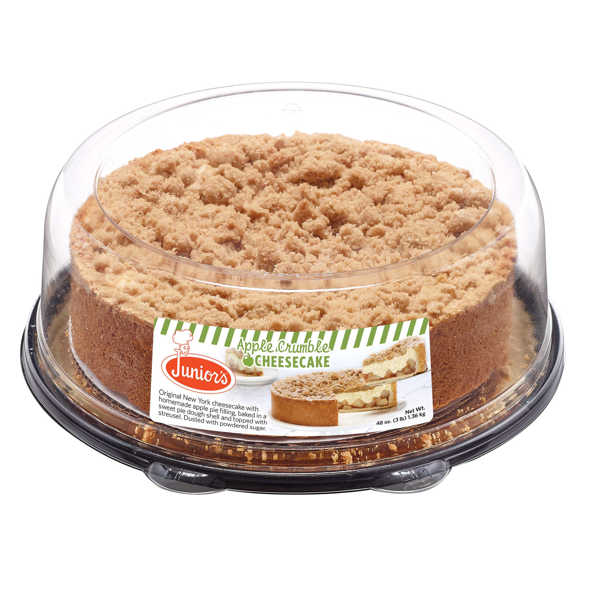 JUNIOR'S APPLE CRUMB CHEESECAKE 3 POUNDS - Image 1