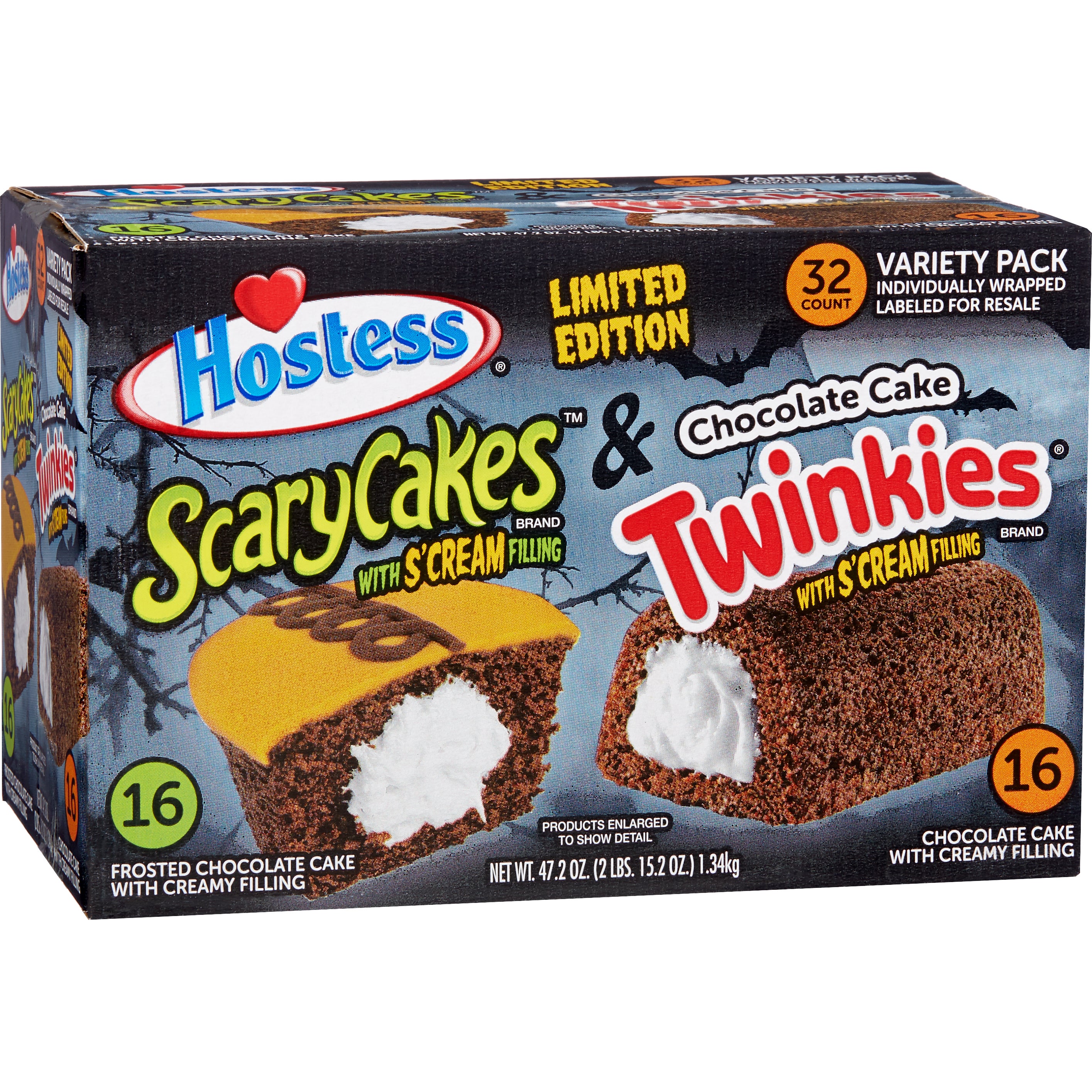HOSTESS HALLOWEEN CUPCAKES & TWINKIES 32 CT