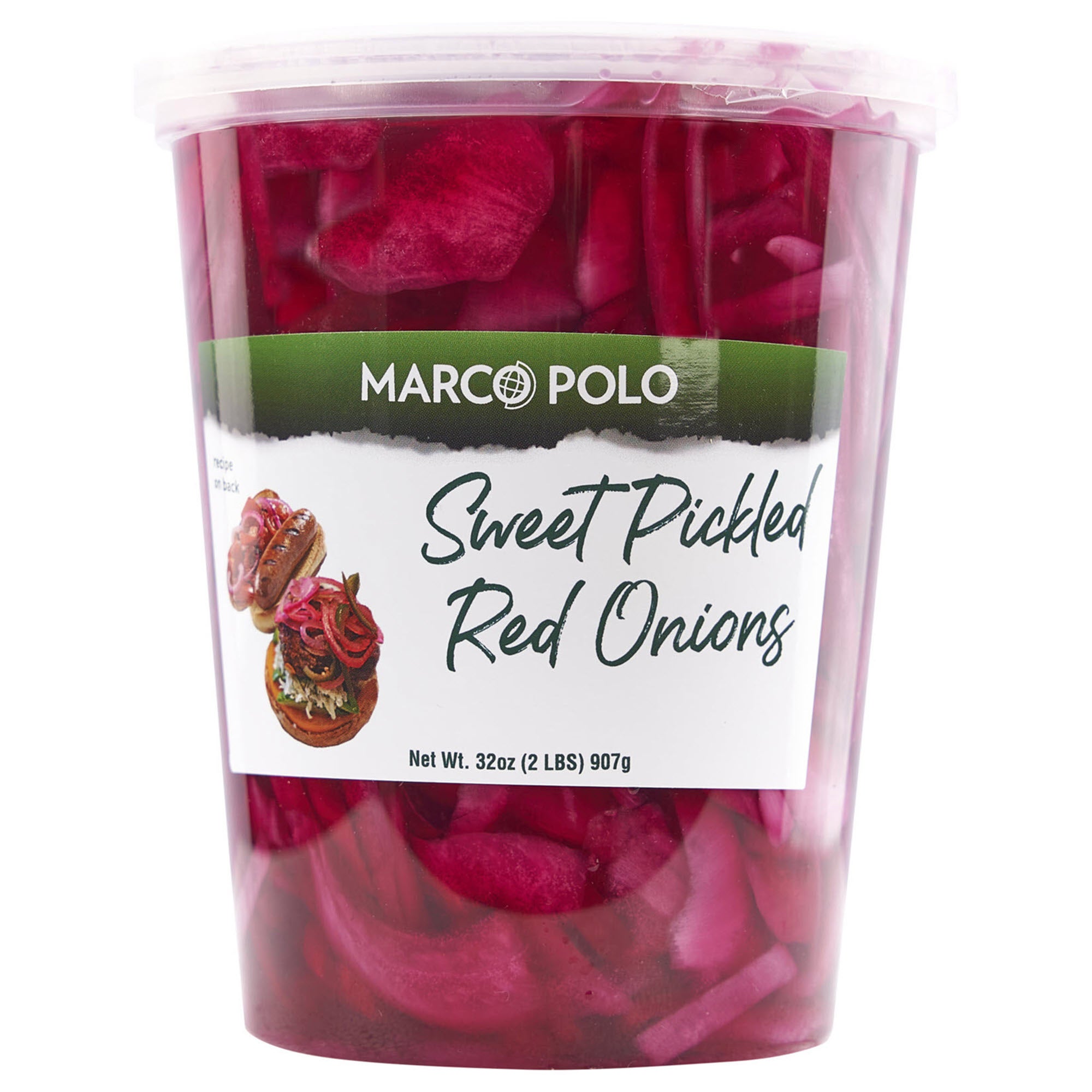 MARCO POLO SWEET PICKLED RED ONIONS 32 OUNCES