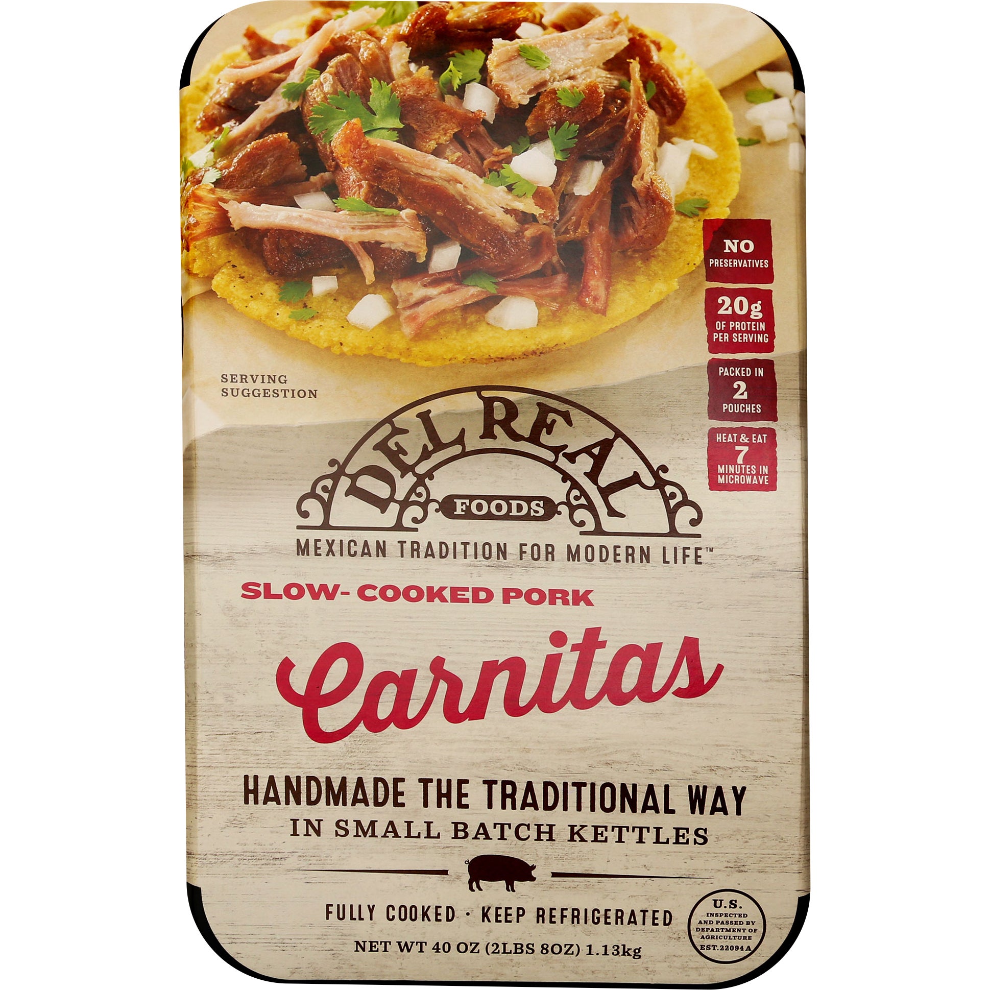 DEL REAL PORK CARNITAS 2/20 OZ - Image 1