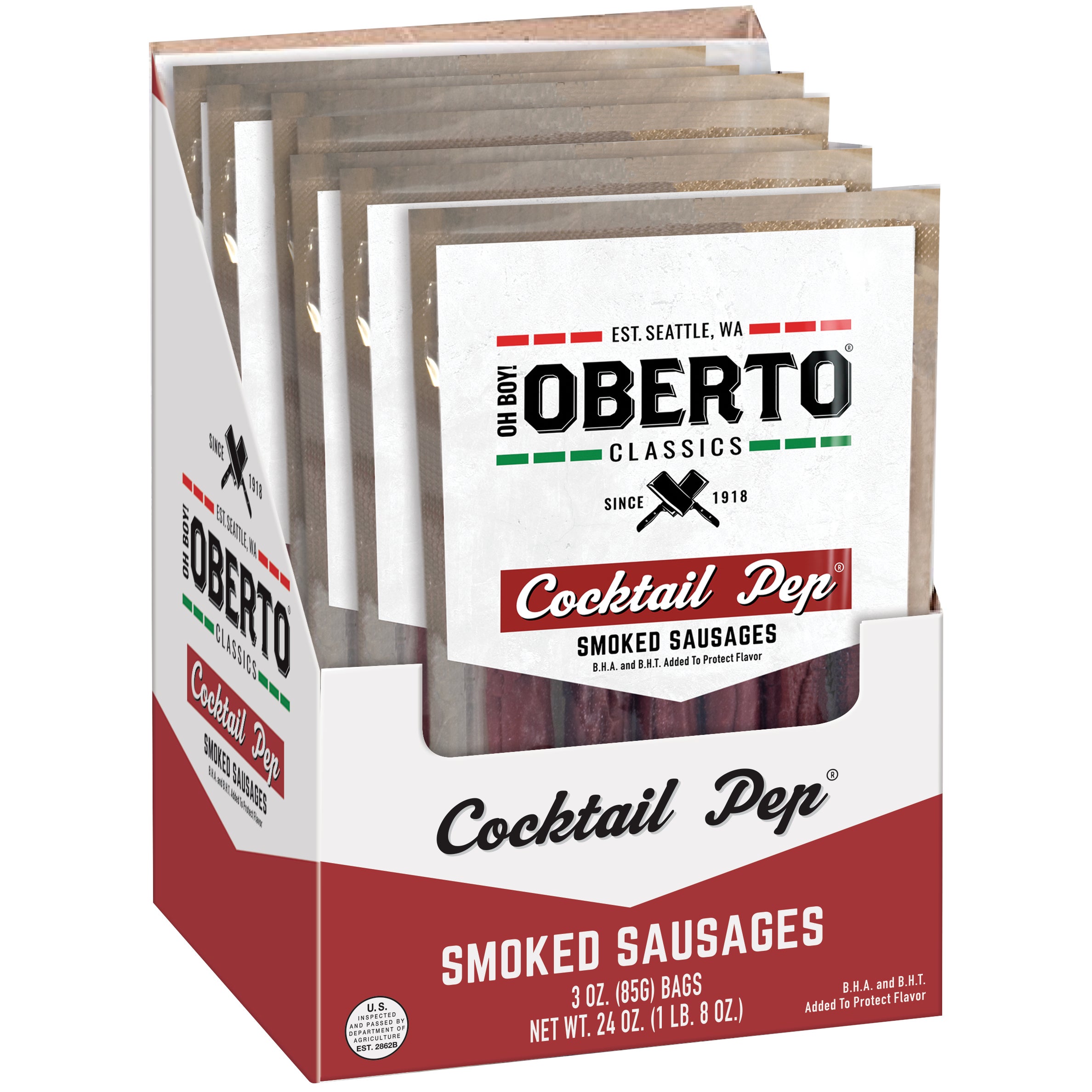OBERTO COCKTAIL PEP 8 CT/3 OZ - Image 1