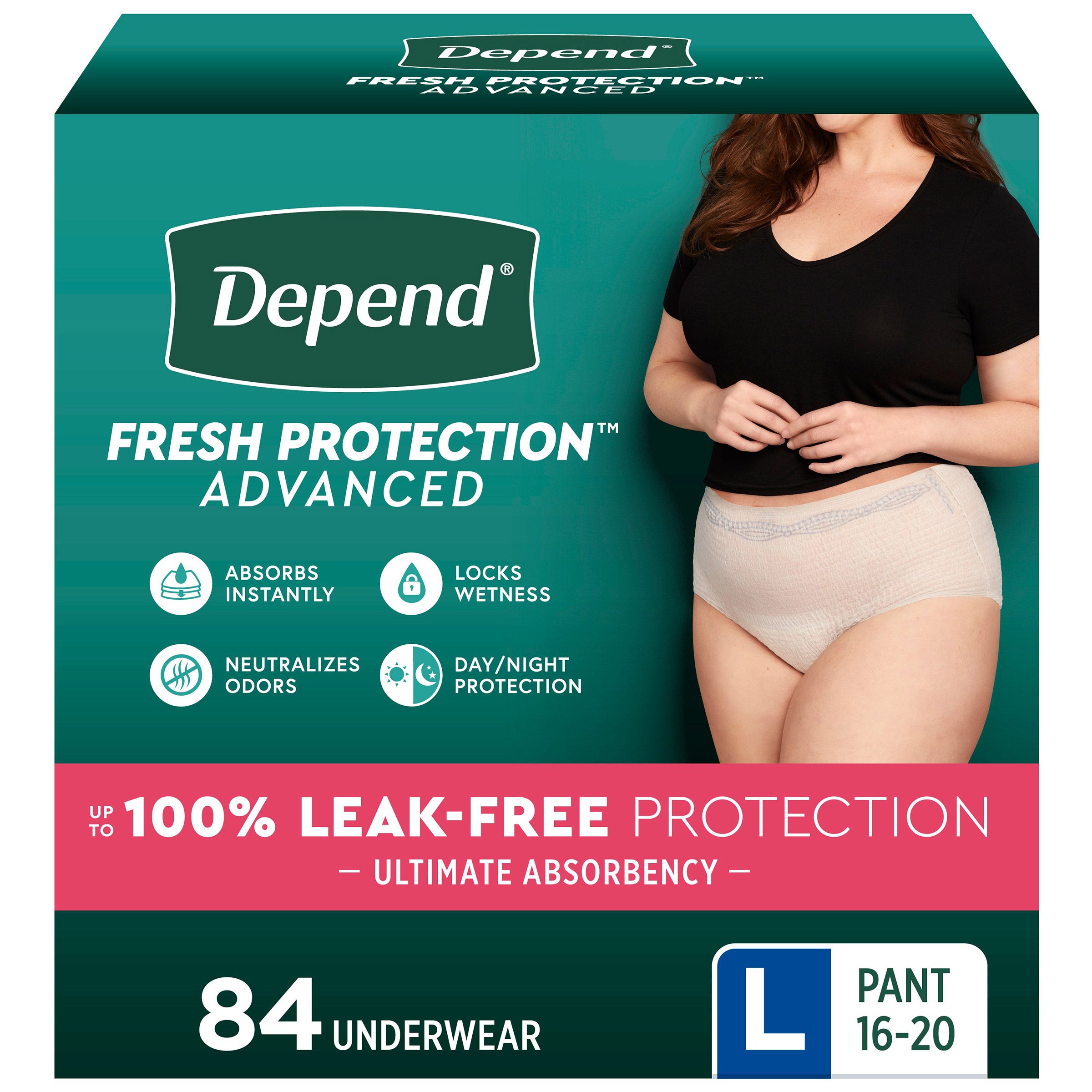 DEPEND ULTIMATE UNDERWEAR WOMENS LARGE 84 CT