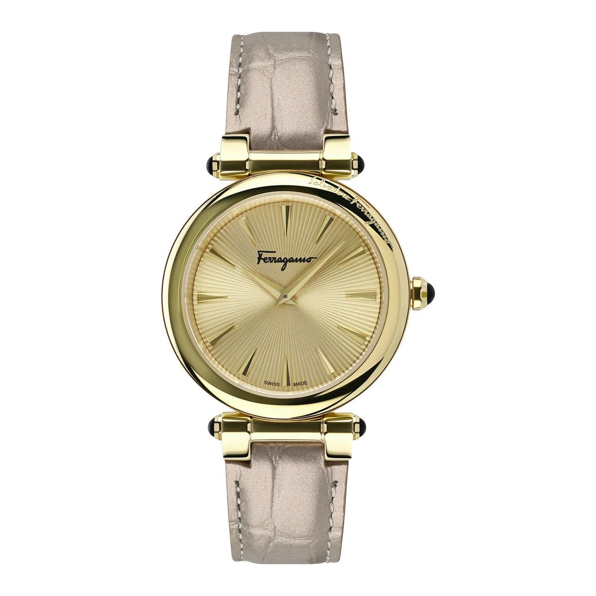FERRAGAMO IDILLIO YELLOW-GOLD STAINLESS QUARTZ LADIES WATCH
