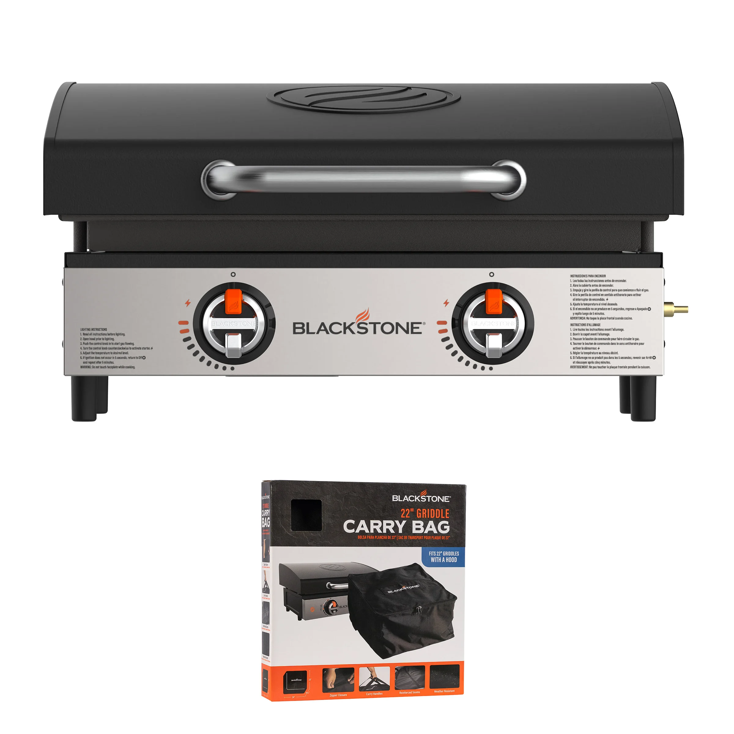 BLACKSTONE 22IN TABLETOP GRIDDLE W/HOOD & CARRY BAG - Image 1