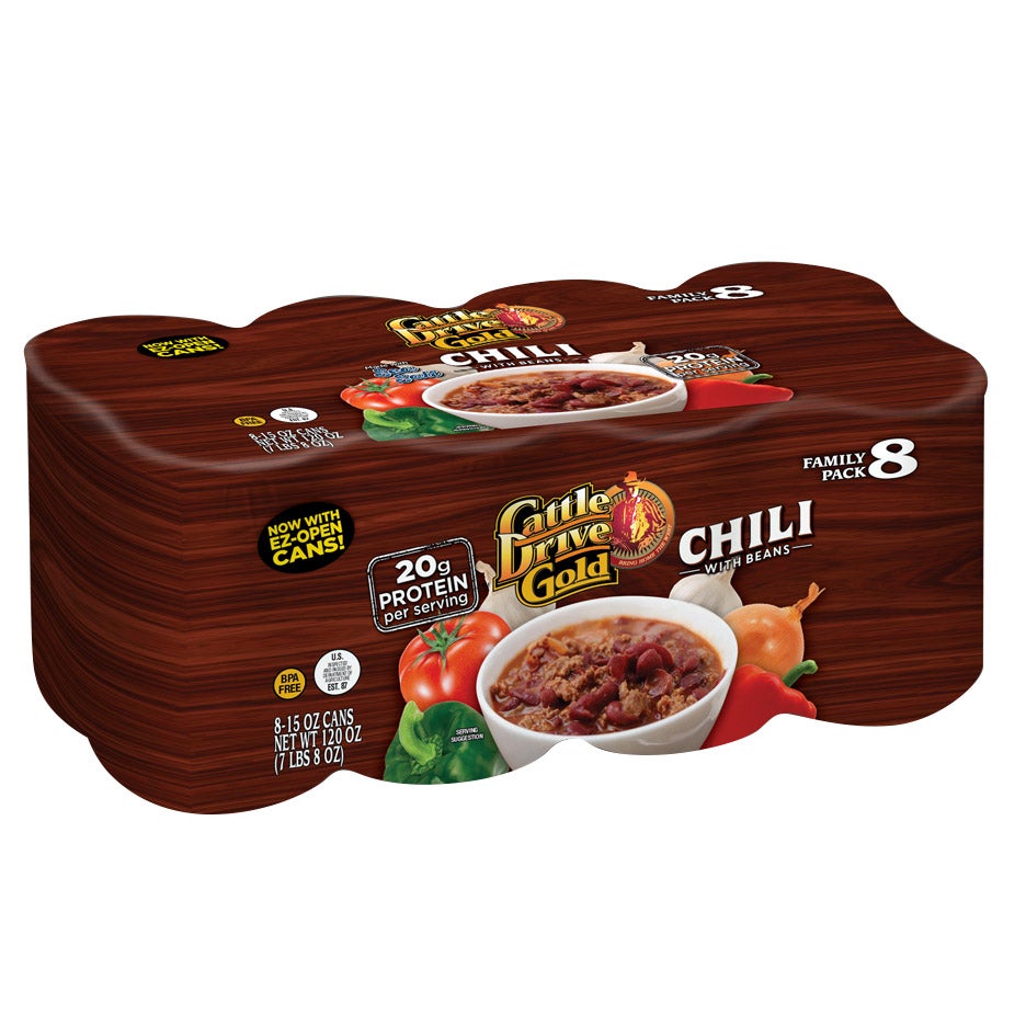 CATTLE DRIVE BEEF CHILI WITH BEANS 8/15 OZ - Image 1