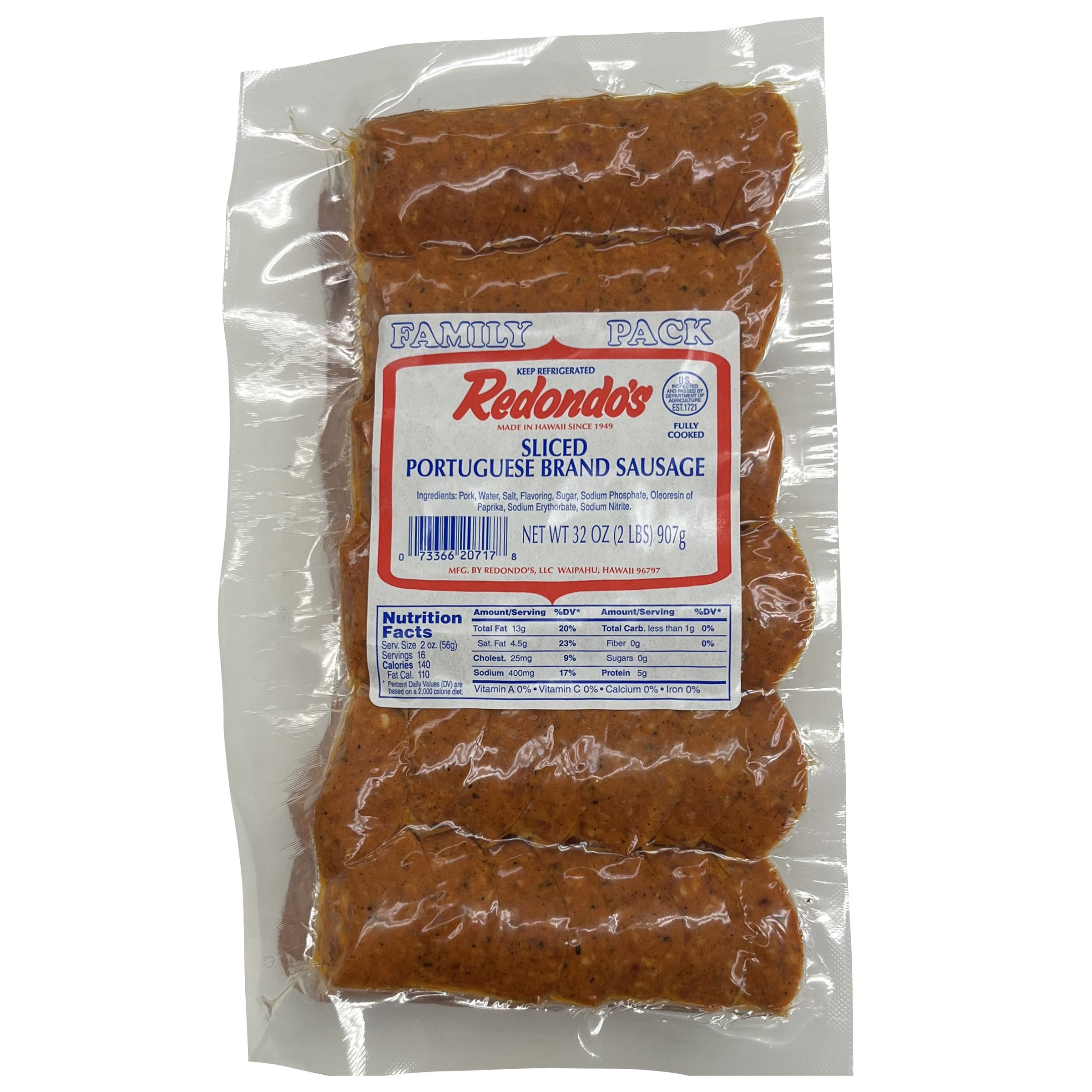 REDONDO'S SLICED PORTUEGESE SAUSAGE NET WT 32 OZ - Image 1