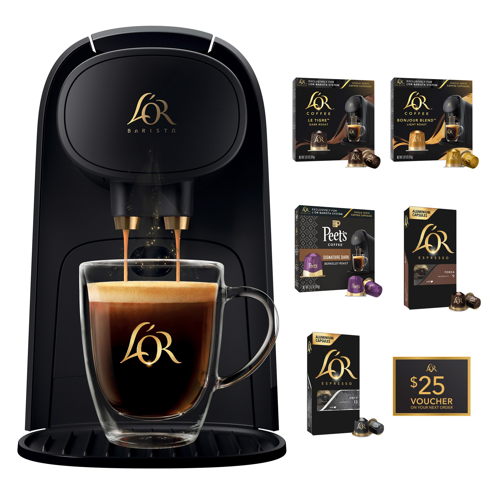 L'OR BARISTA SYSTEM COFFEE AND ESPRESSO MACHINE ^