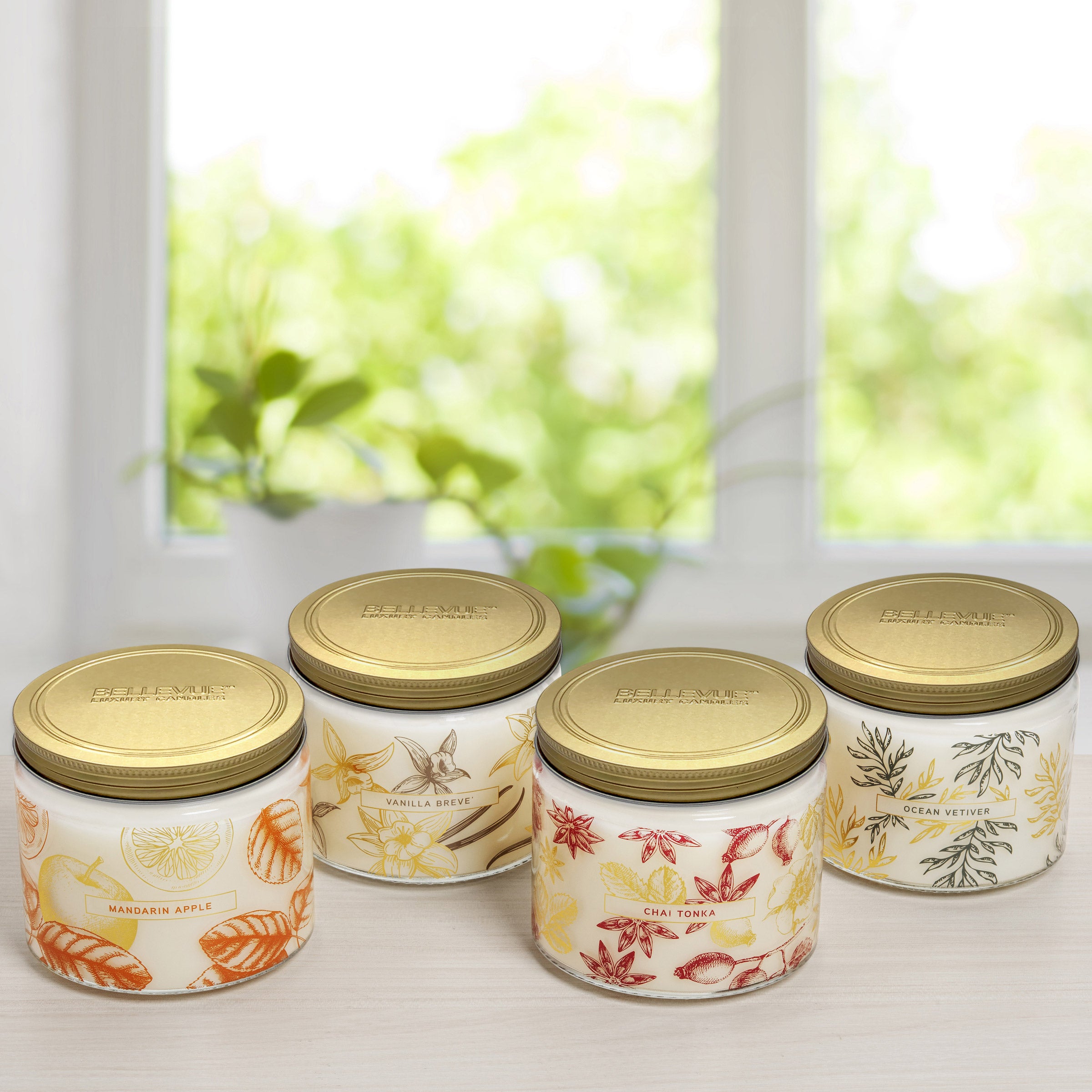 BELLEVUE LUXURY CANDLE 12OZ SOY BLEND WAX 4 PACK - Image 1