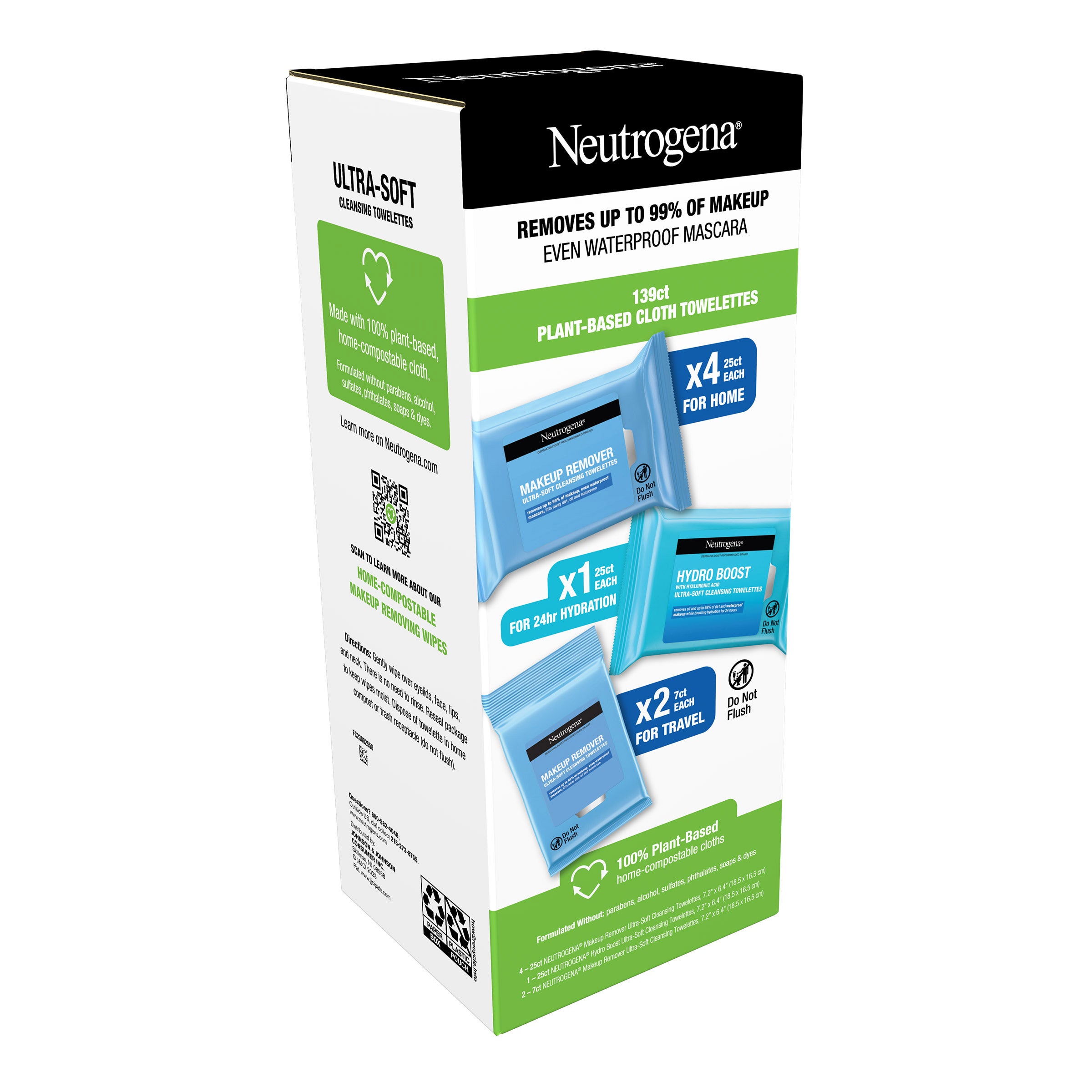 NEUTROGENA MAKEUP REMOVER WIPES & TRAVEL SIZE, 139 CT