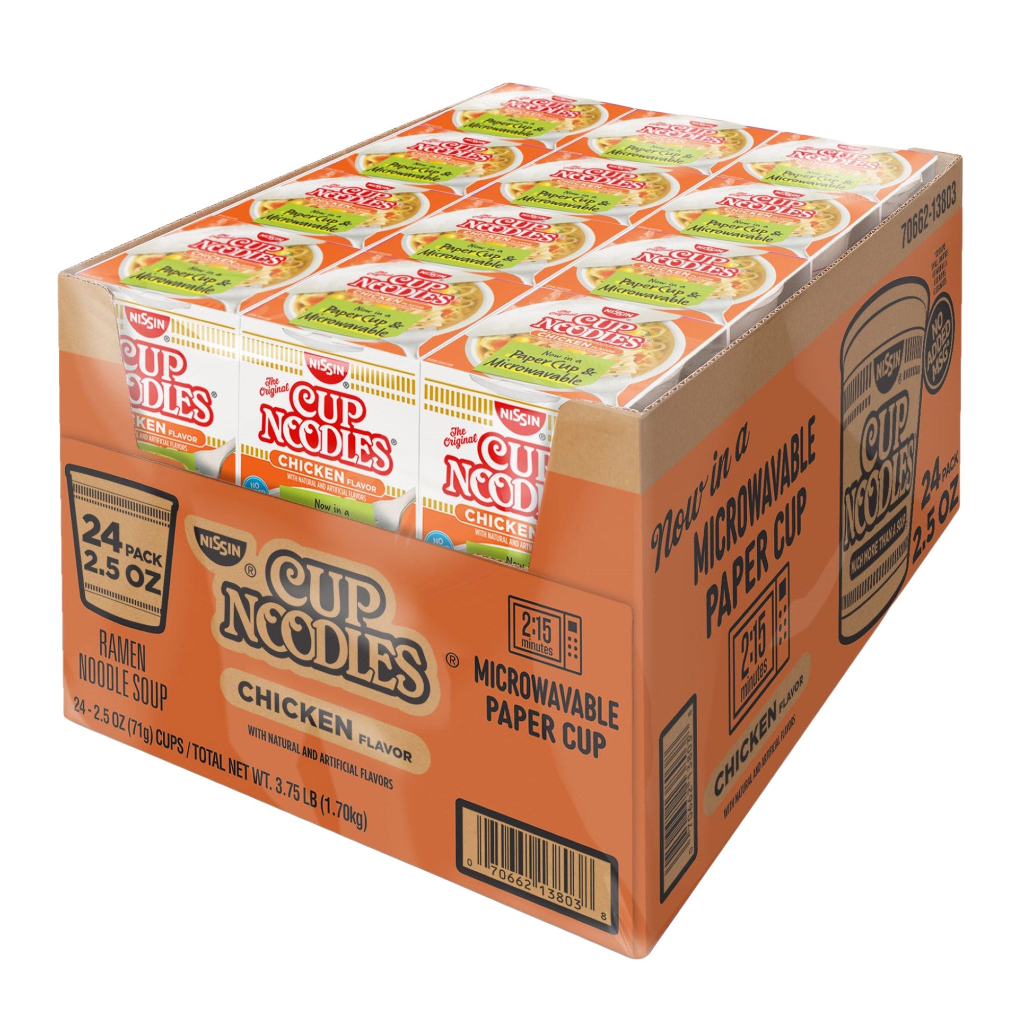 NISSIN CHICKEN CUP NOODLES 24/2.5 OZ (3.75 LBS) - Image 1
