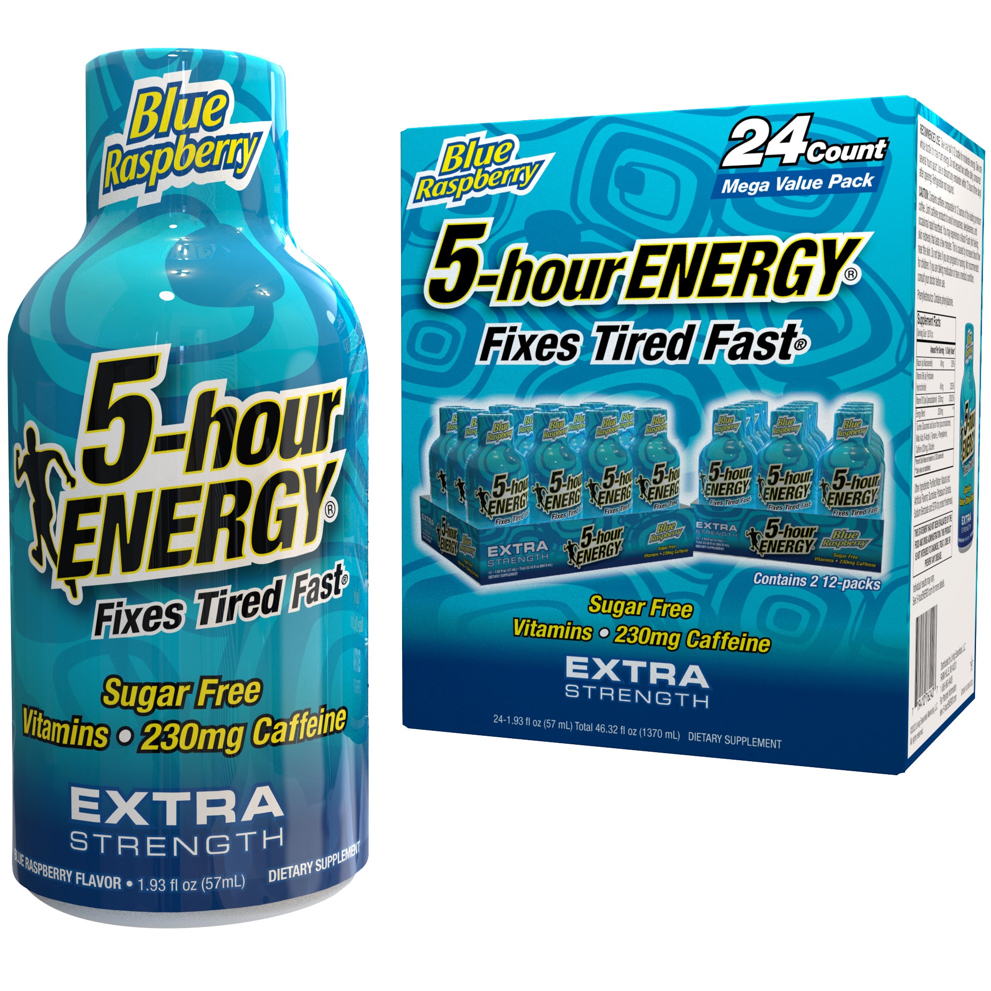 5-HOUR ENERGY EXTRA STRENGTH BLUE RASPBERRY 24CT - Image 1