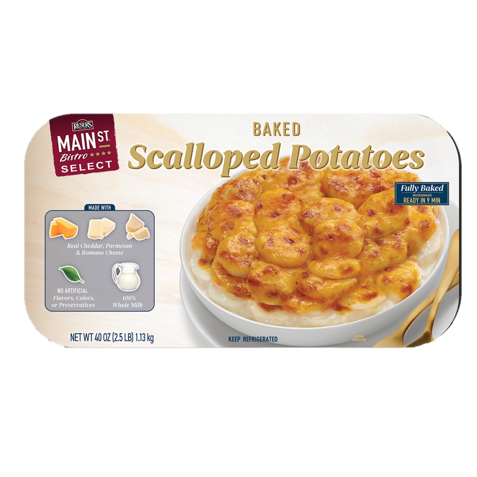 MAIN STREET BISTRO SCALLOPED POTATOES 40 OUNCE PACKAGE