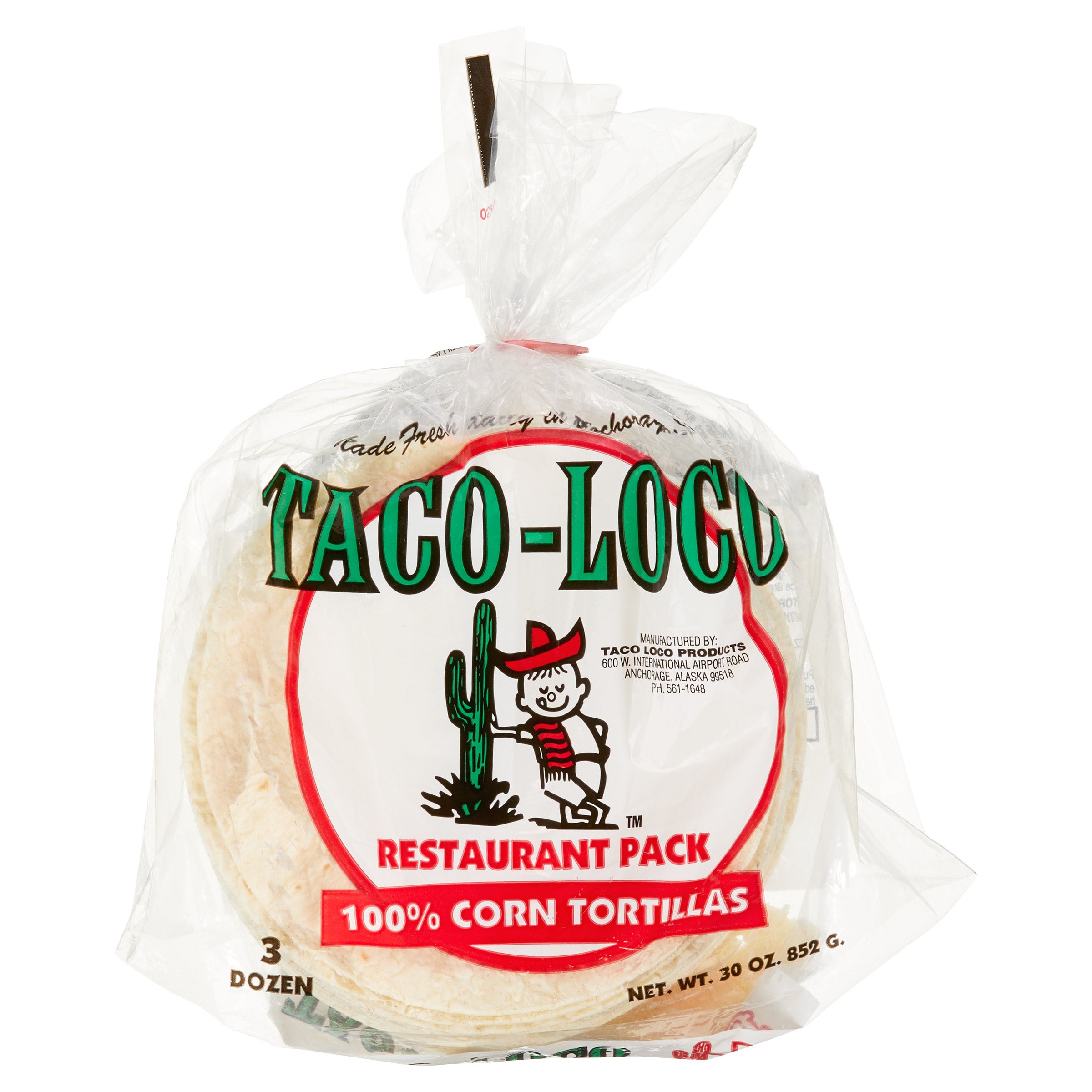 TACO LOCO CORN TORTILLA 36 CT/30 OZ - Image 1