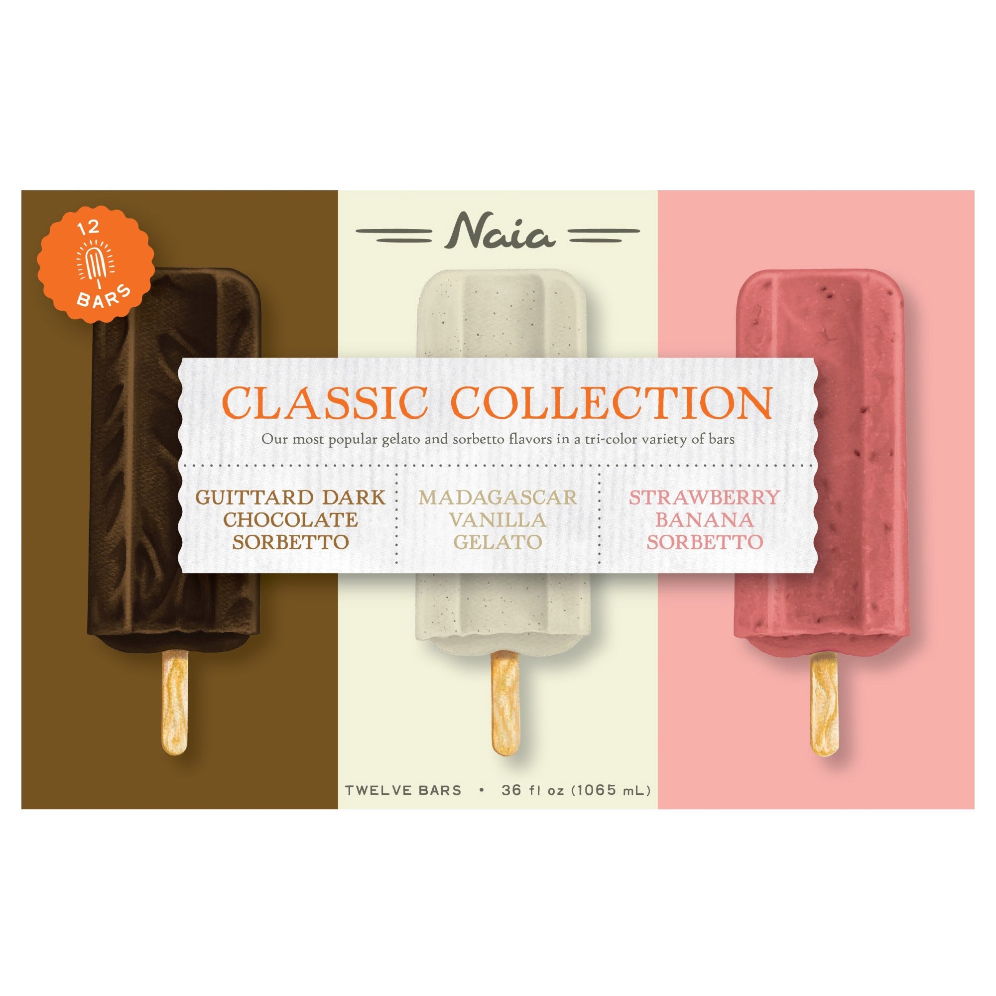 NAIA SORBETTO CLASSIC COLLECTION 12 COUNT 36 OUNCES