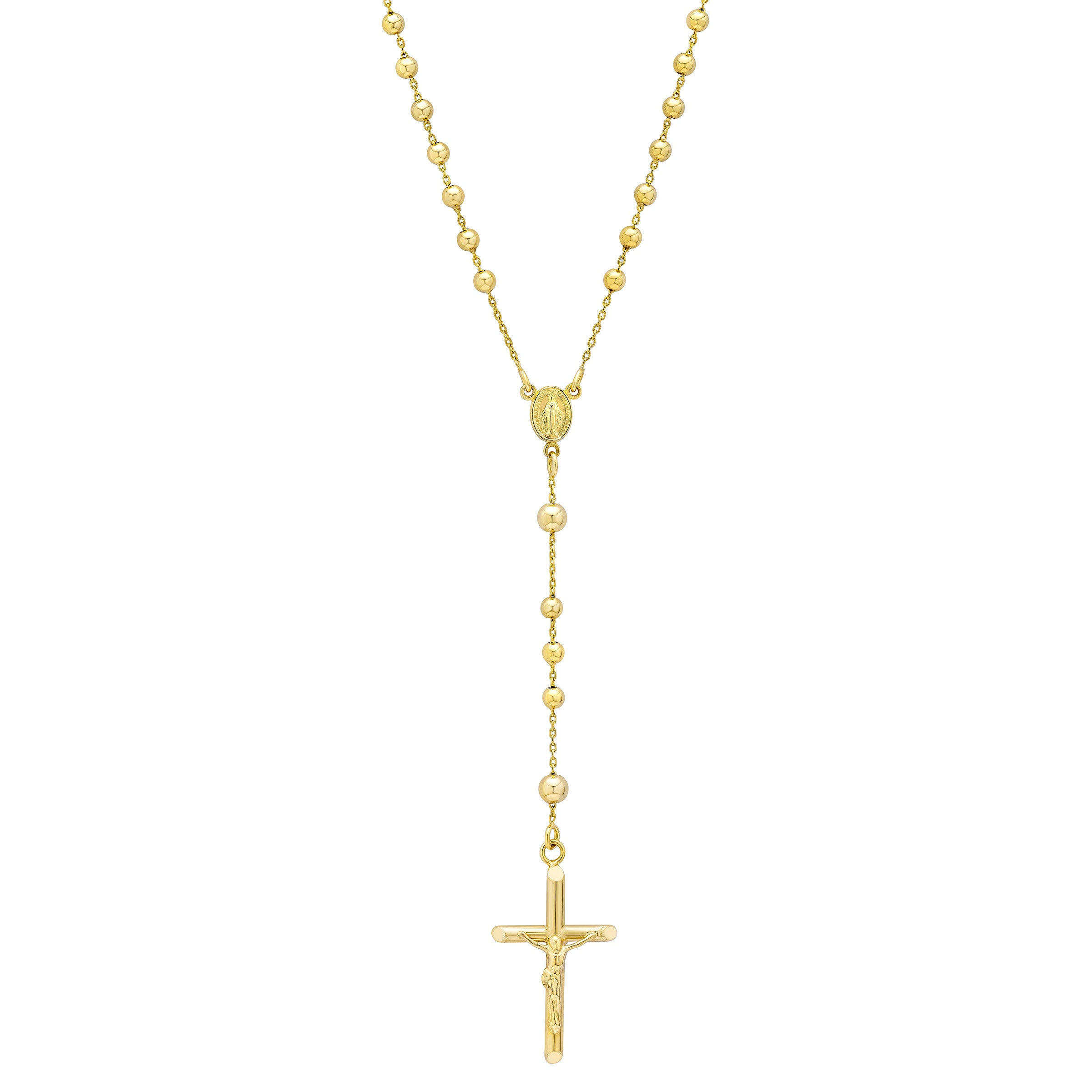 14KT YELLOW GOLD 18¨ HIGH POLISH ROSARY
