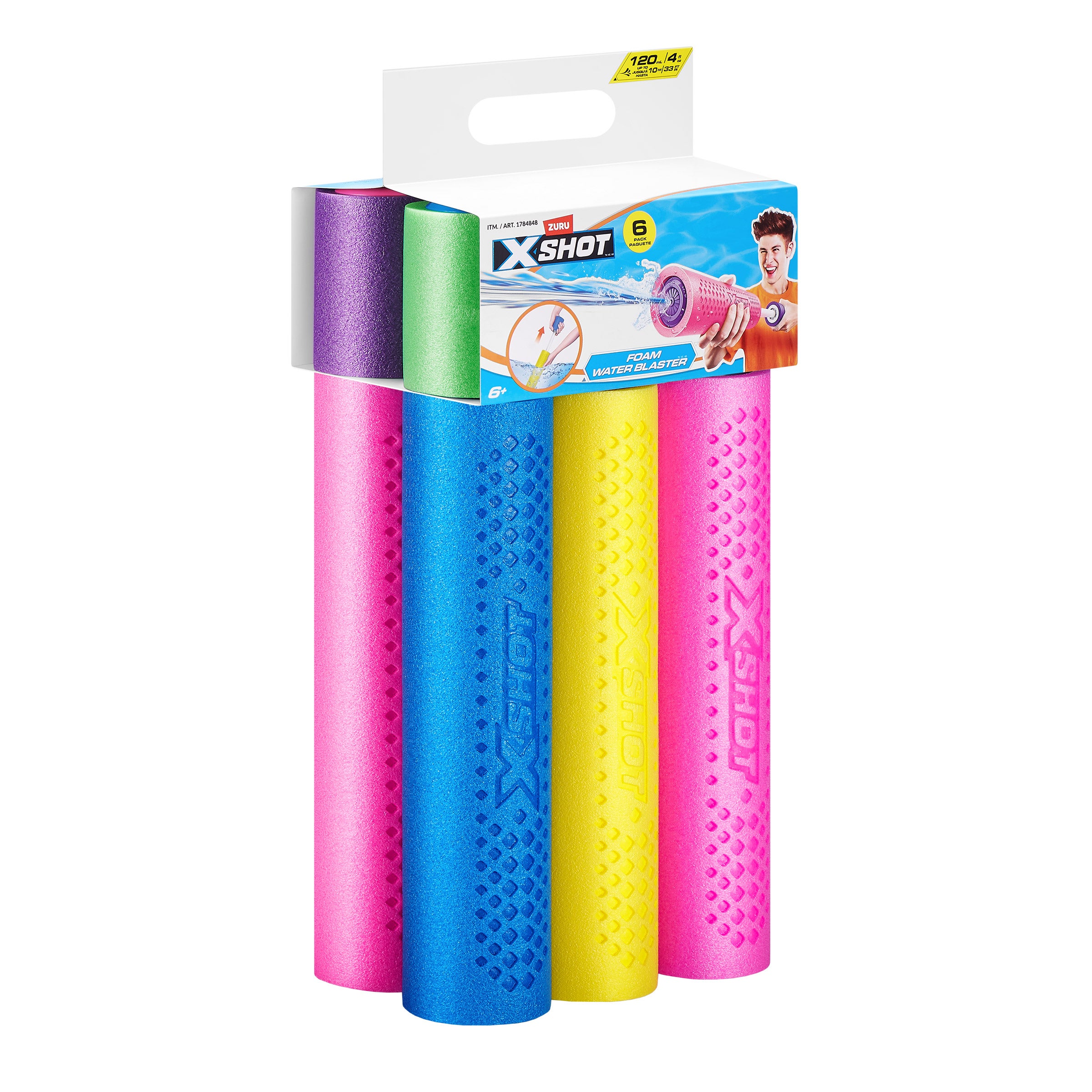 ZURU X-SHOT FOAM WATER BLASTER 6PK