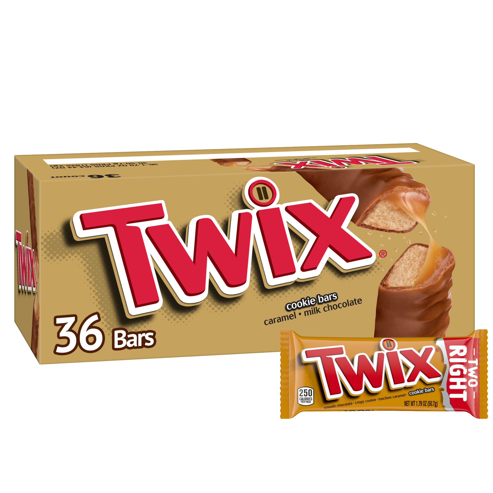 TWIX CARAMEL COOKIE BAR 36 CT/1.79 OZ