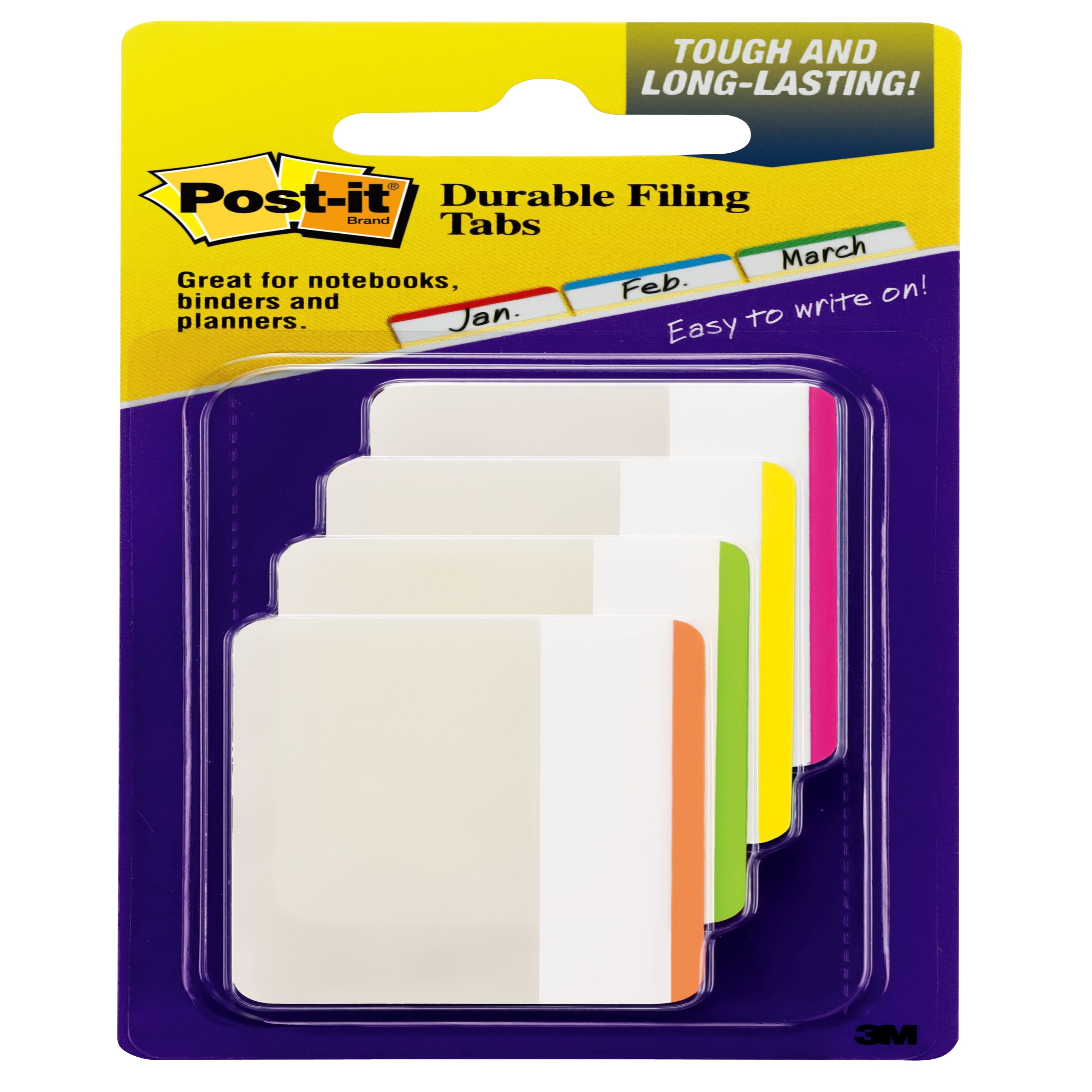 POST IT FILE TABS FLOURESCENT MMM686F1BBKT 144CT - Image 1