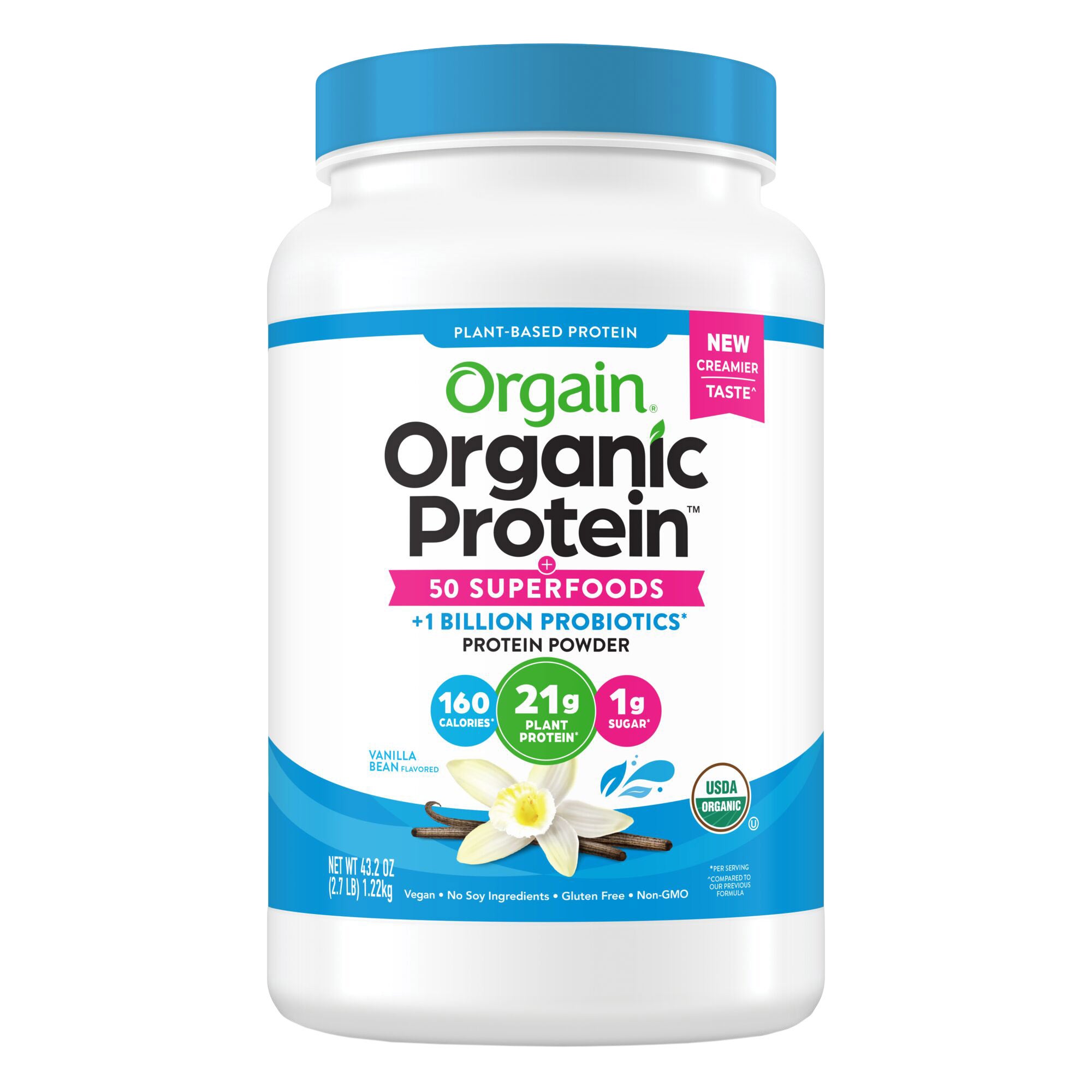 ORGAIN PROTEIN & SUPERFOODS VANILLA, 2.7LBS - Image 1