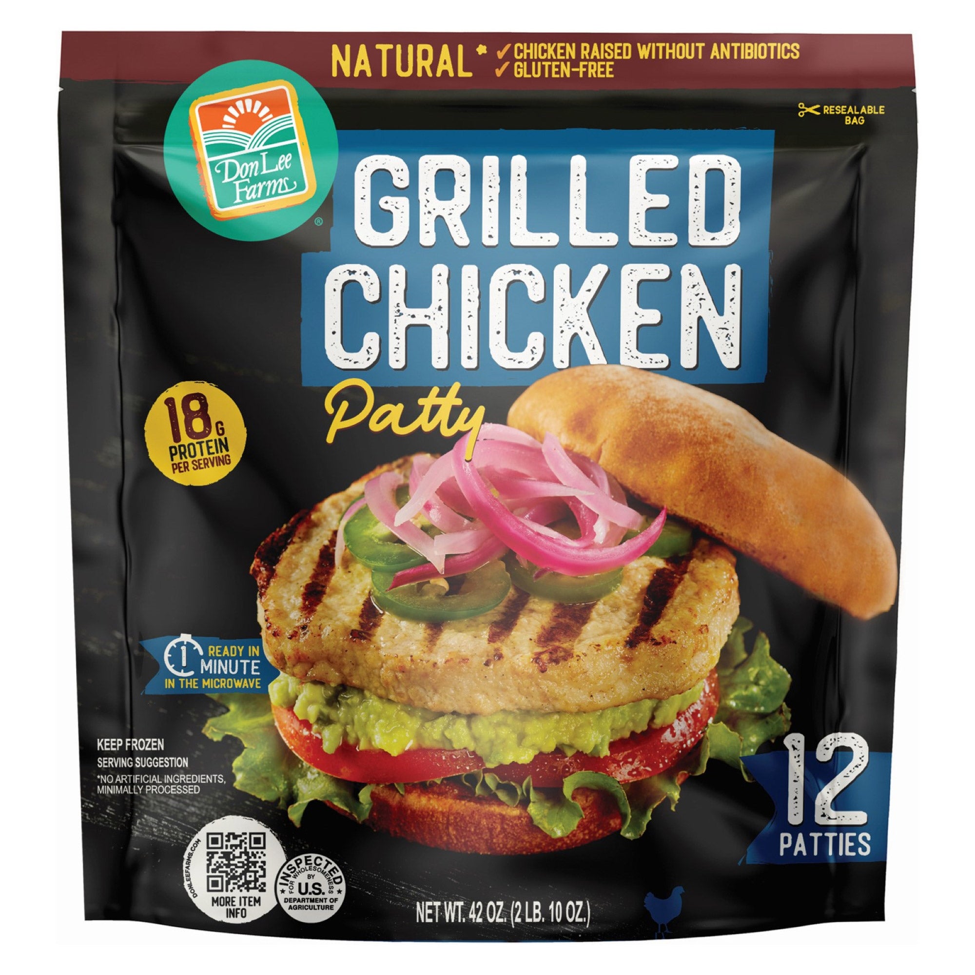 DON LEE FARMS CHICKEN PATTIES 2.625 POUND BOX