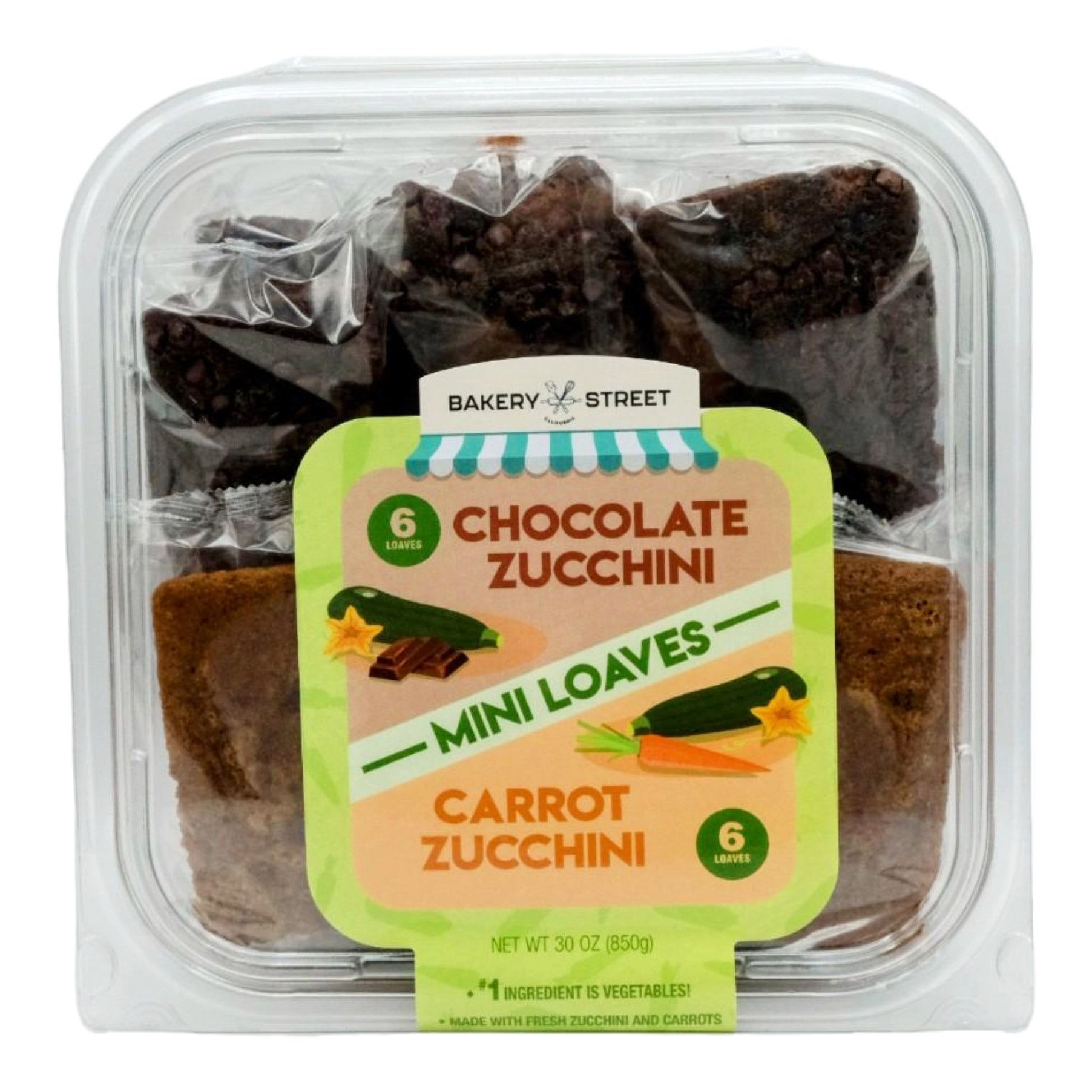 BAKERY STREET ZUCCHINI MINI LOAVES 30 OUNCES - Image 1